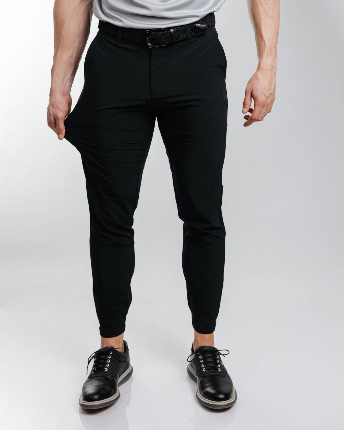 **Primo Golf Jogger Pants for Men - Lightweight 4-Way Stretch Golf Trousers with 4 Pockets, Inner Gel Waistband & Elastic Zipper Ankles - Perfect for Golfing, Travel & Casual Wear**
