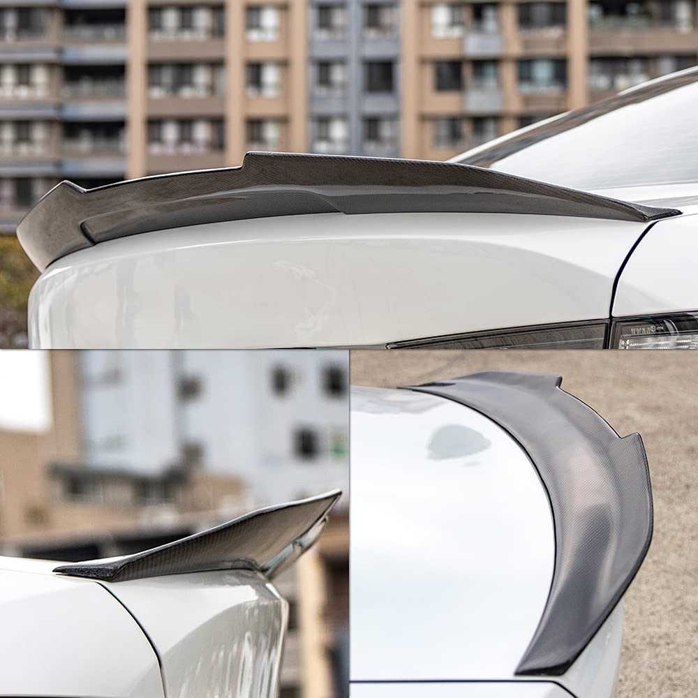 AeroBon Real Carbon Fiber Trunk Spoiler for 2013-2018 BMW 3 Series F30 Sedan & F80 M3 - H Style Rear Wing Spoiler - Enhances Aerodynamics & Sporty Look for Street Racing & Car Shows