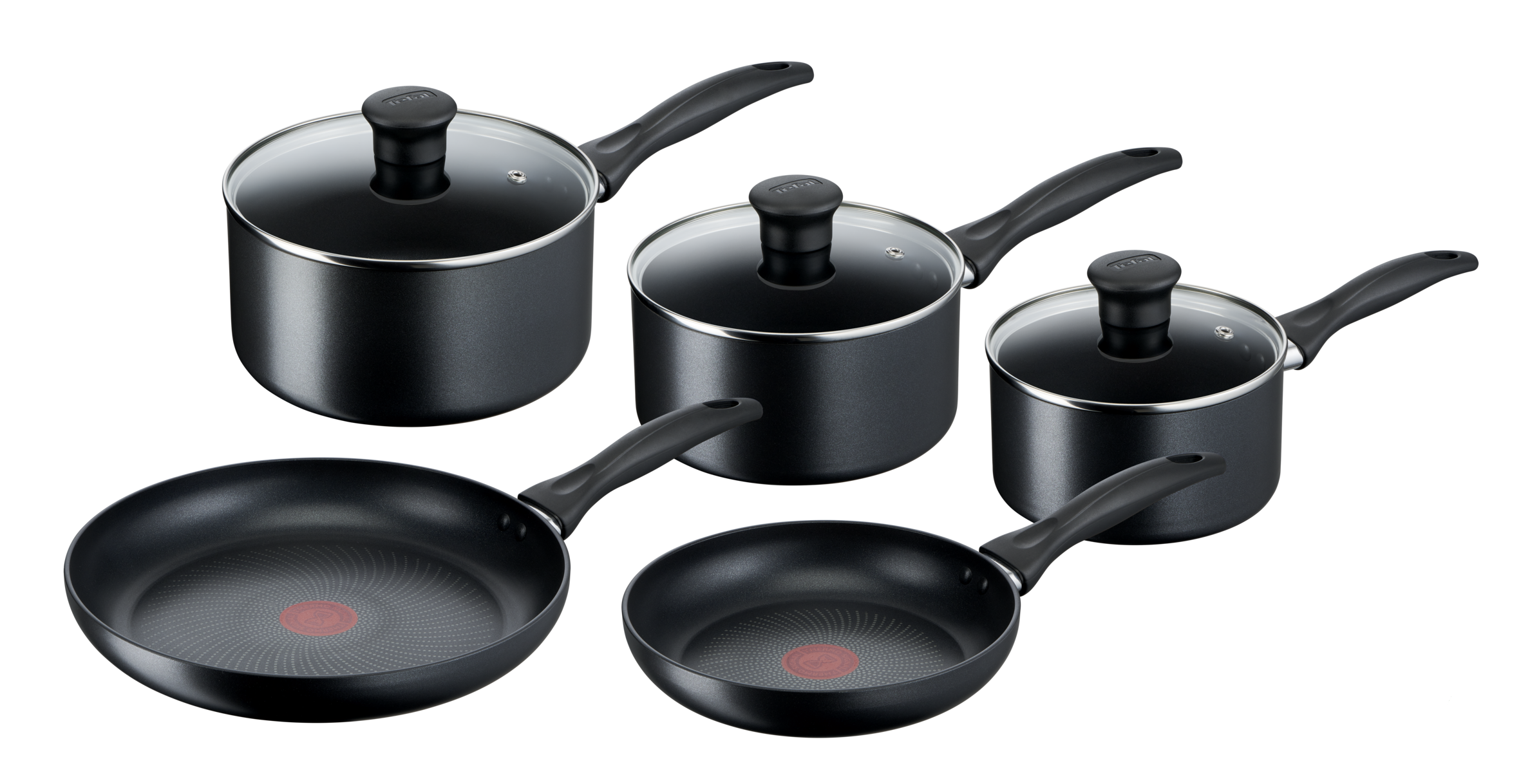 Tefal Non-Stick Induction Cookware Set - 5-Piece Pots and Pans for Gas & Electric Stoves | Perfect for Frying, Boiling & Everyday Cooking