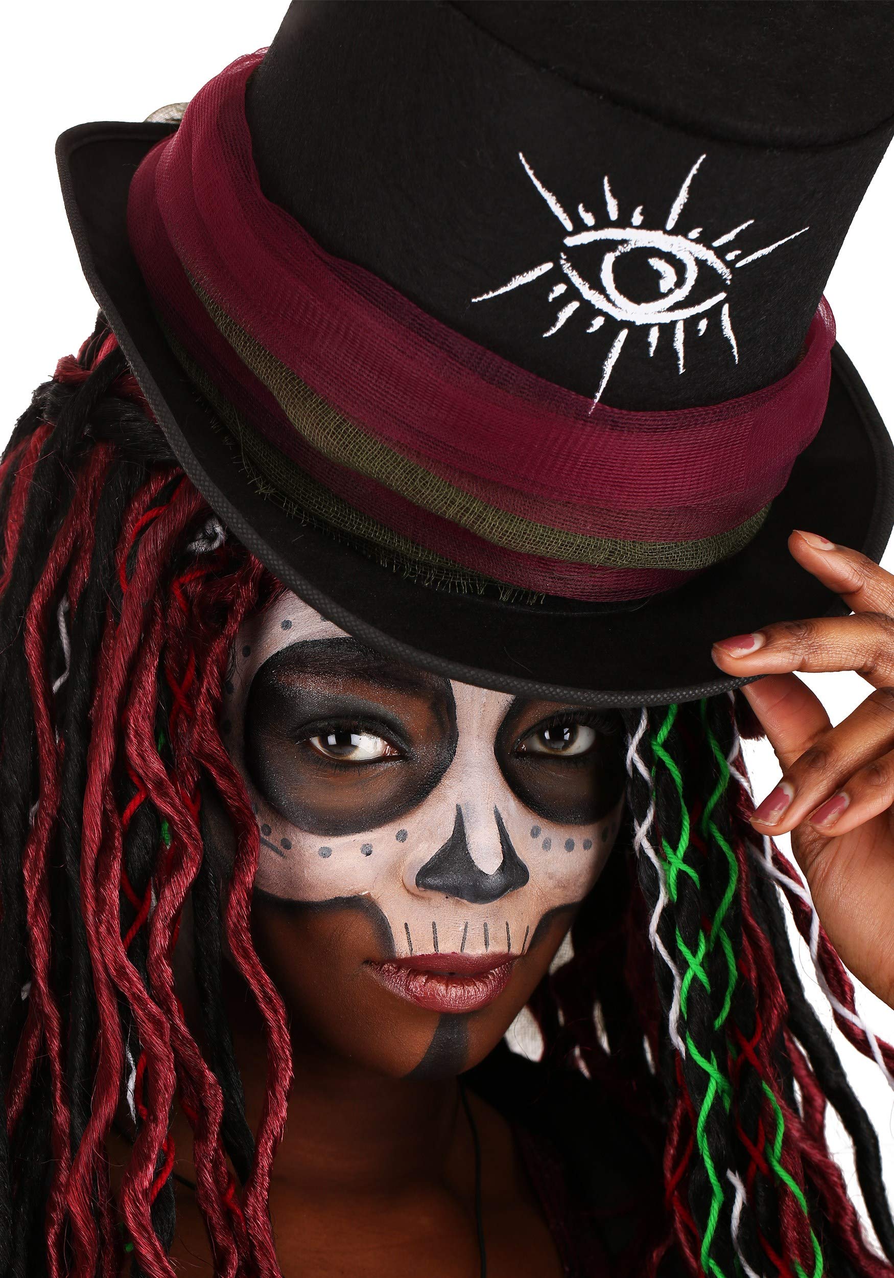 Sexy Women's Voodoo Witch Costume for Halloween Party, Cosplay & Themed Events - Gothic Lace Dress with Corset & Hat