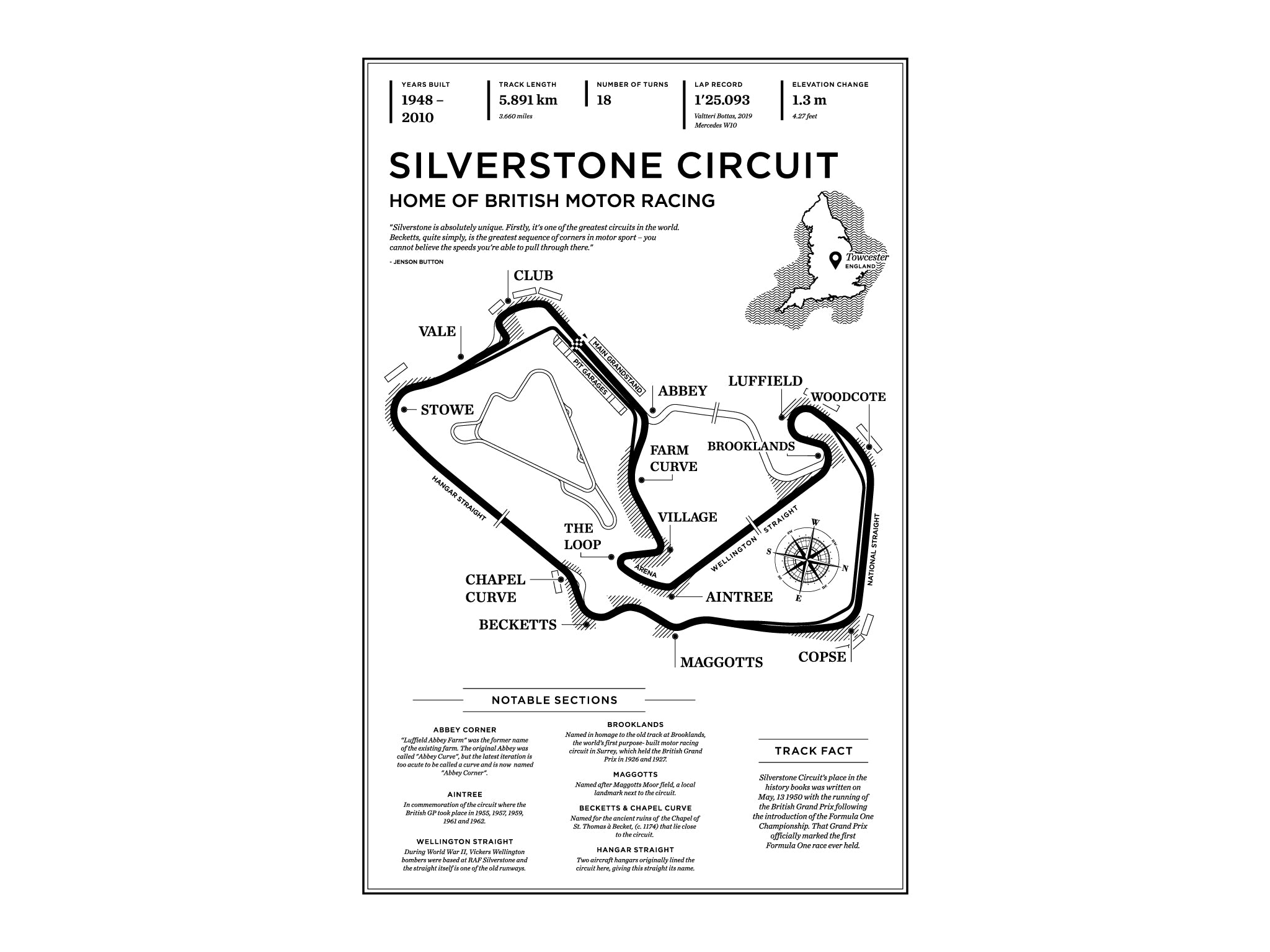 Silverstone Circuit Wood Mural - Premium Handmade Wooden Wall Art Decor for Racing Fans | Perfect for Home, Office, Man Cave & Motorsport Themed Spaces