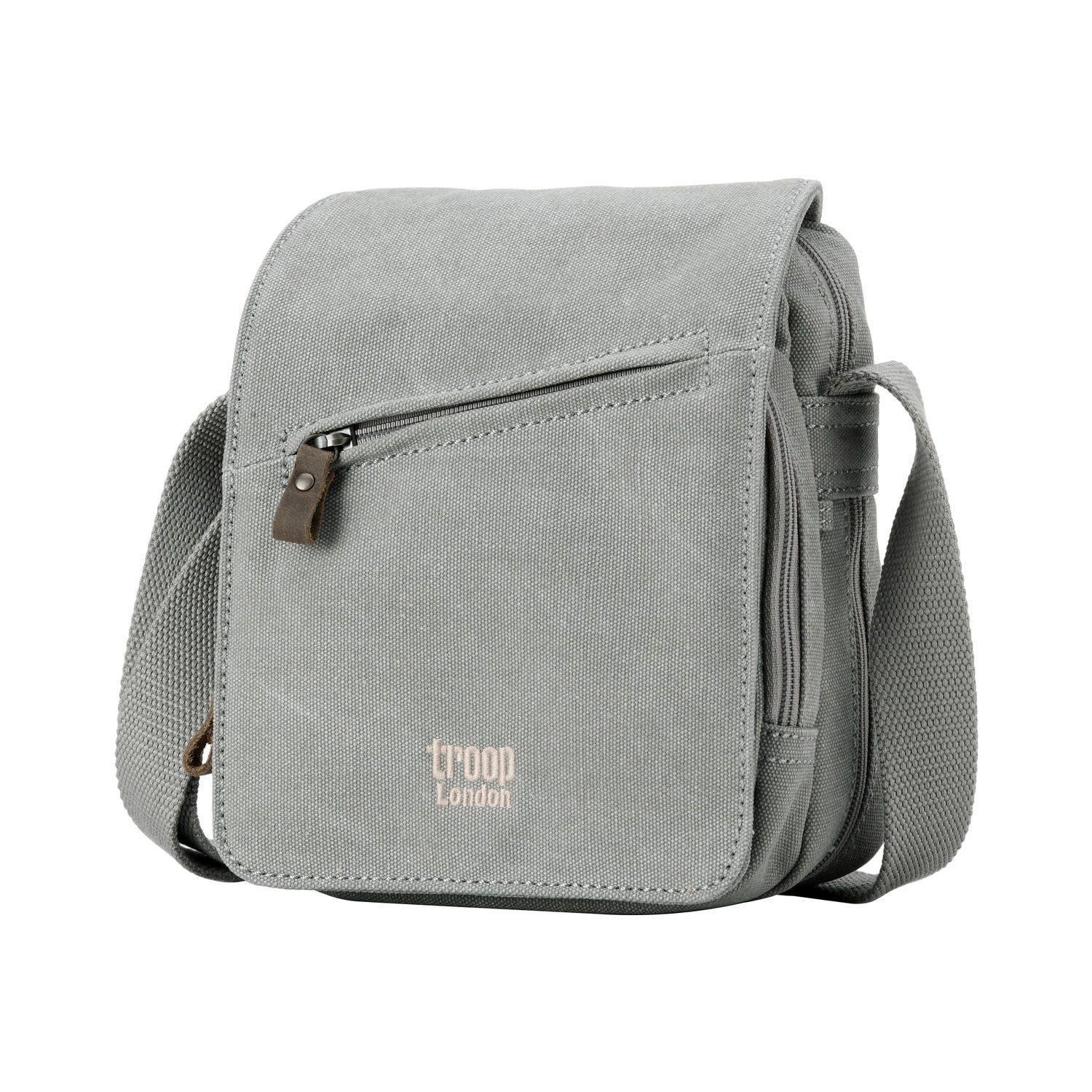 TRP0239 Troop London Classic Canvas Crossbody Bag - Stylish & Durable for Travel, Work & Everyday Use