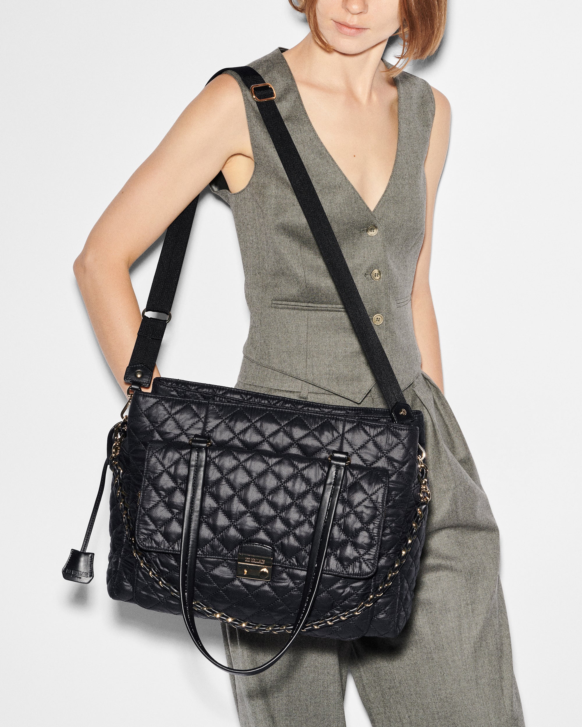 Black Crosby Lock Tote Bag - Stylish & Spacious Leather Shoulder Bag for Women | Perfect for Work, Travel & Everyday Use