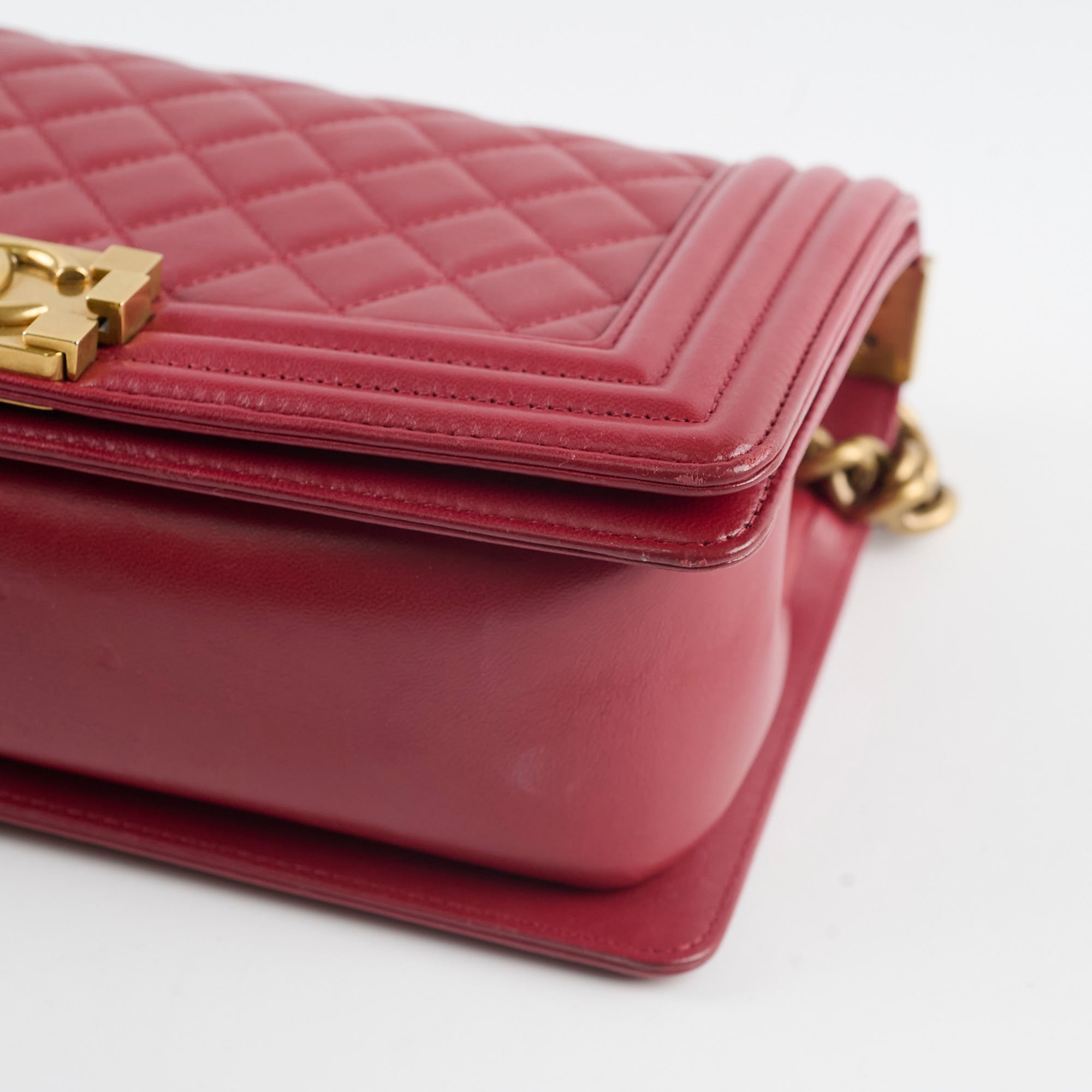Chanel Old Medium Lambskin Leather Red Series 19 Flap Bag - Luxury Designer Handbag for Women, Perfect for Parties & Evening Events