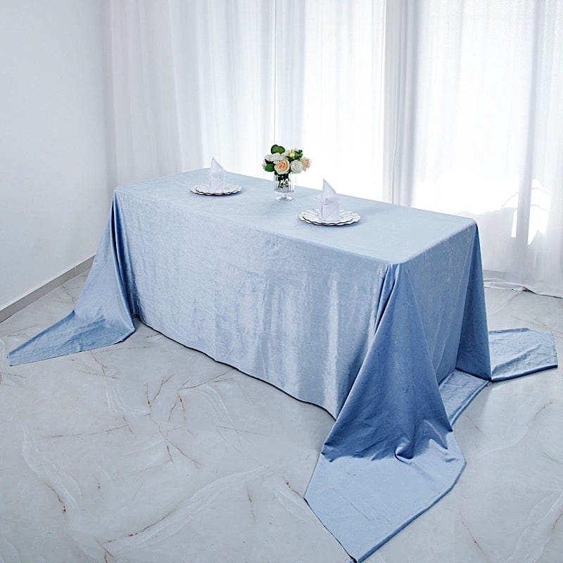 Premium Velvet Rectangular Tablecloth 90x156 Inches - Elegant Dining Table Cover for Weddings, Parties & Formal Events