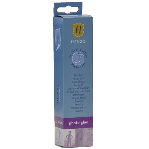 Henzo Photo Glue 100ml - Acid-Free Adhesive for Scrapbooking, Photo Albums & Crafts - Safe for Photos, Paper & Cardstock - Perfect for DIY Projects & Memory Preservation