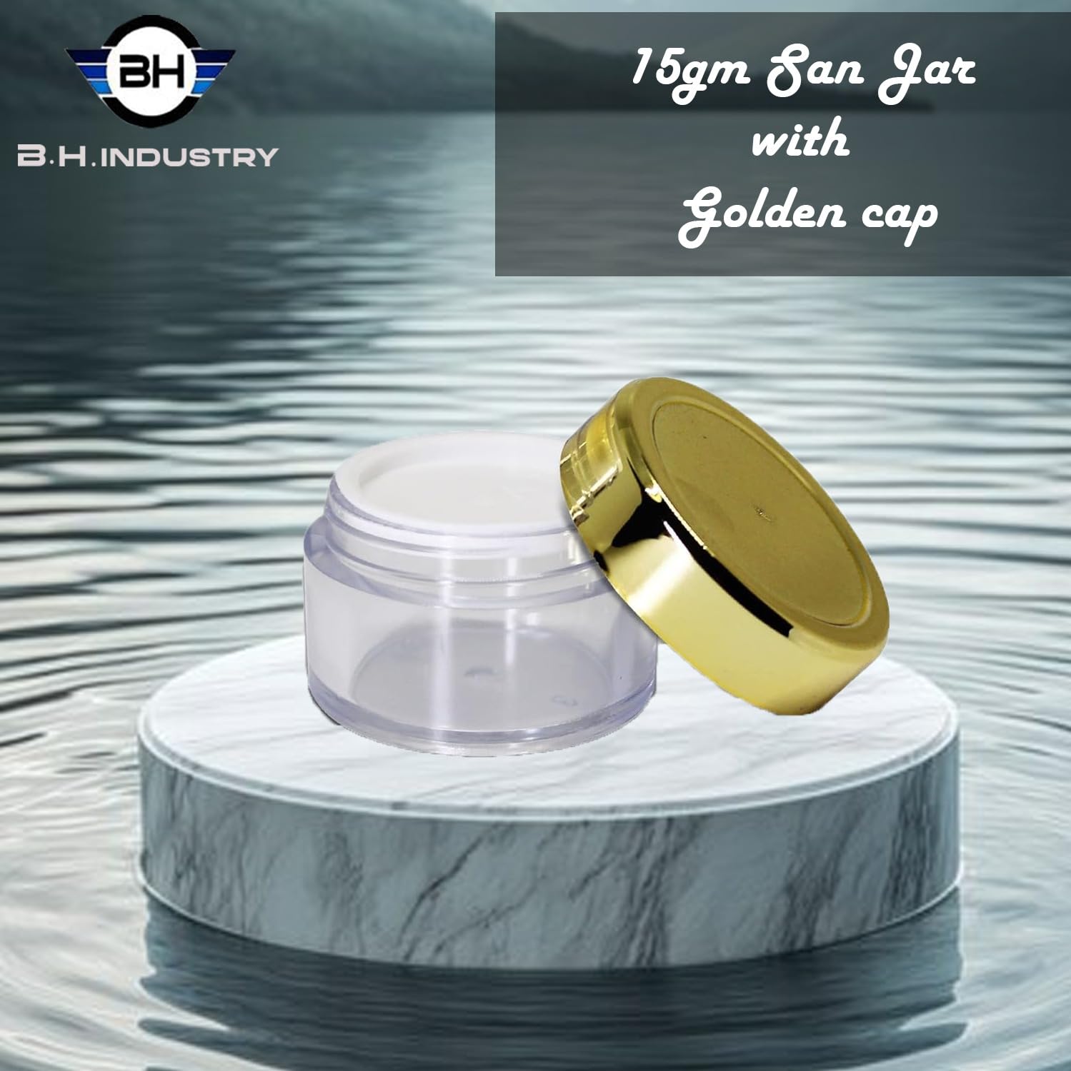 Premium Gold Lid Cosmetic Jars - 15g (8 Pack) for Lip Balm, Cream, Skincare - Ideal for DIY Beauty, Travel & Gift Packaging