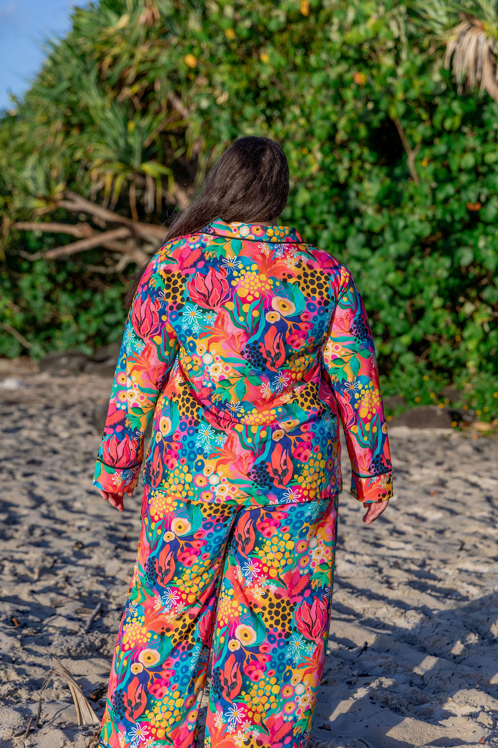 Kasey Rainbow Sundown LS Shirt & Pant Sleepwear Set - Cozy Matching Pajamas for Women | Perfect for Lounging, Sleepovers & Relaxing at Home