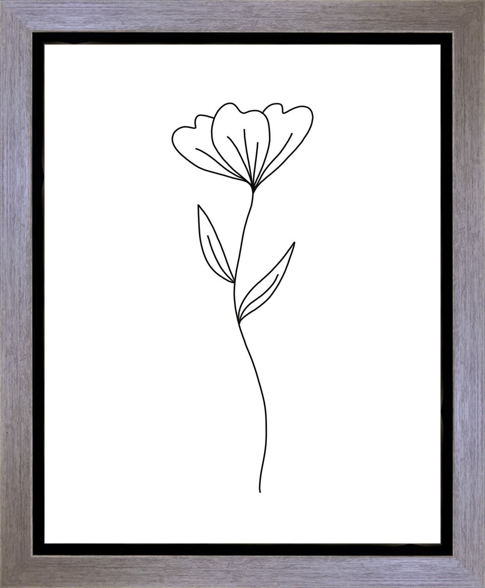 Minimalist White Flower Gallery Wrap Canvas Art - Perfect for Living Room, Bedroom & Office Decor