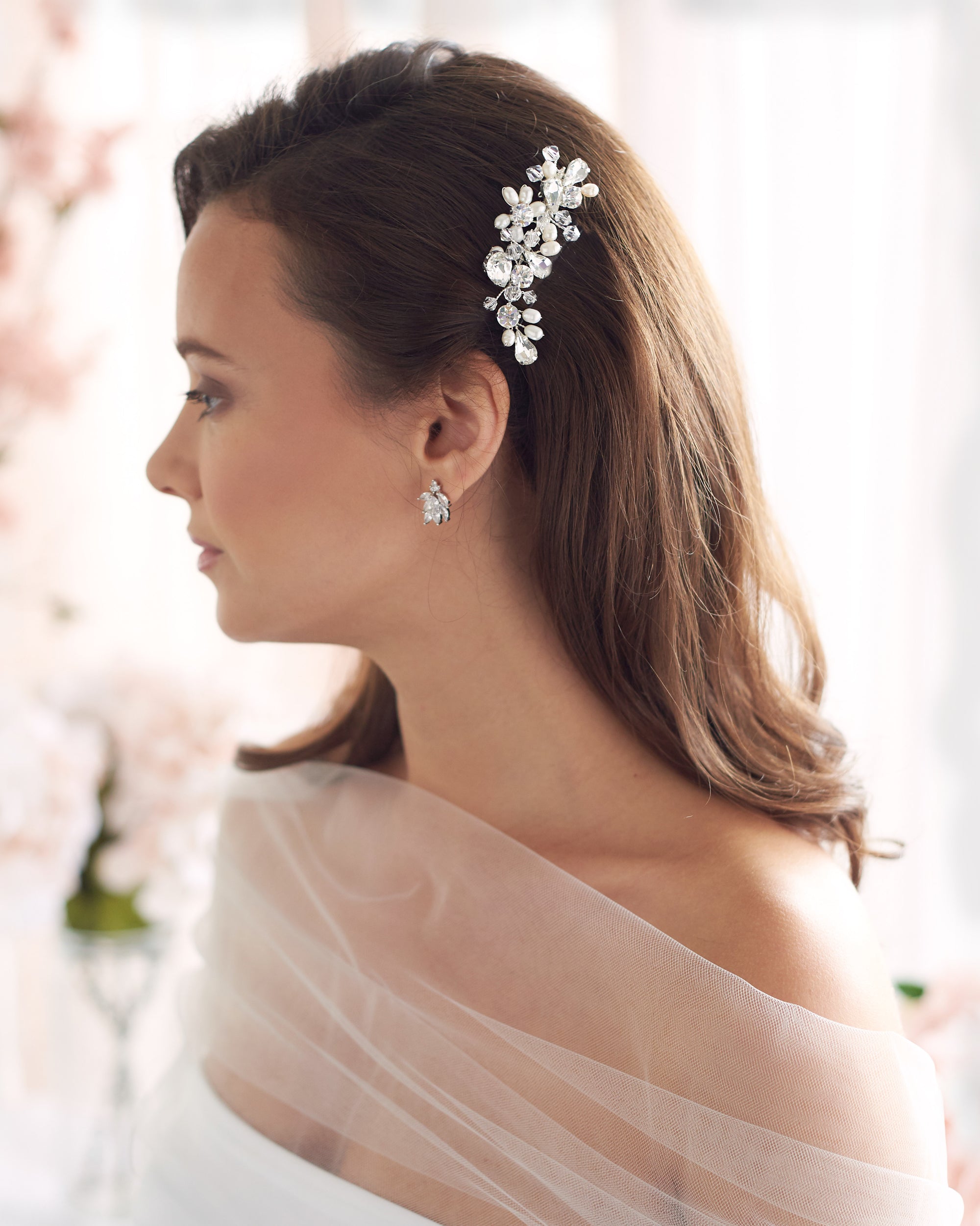 Priscilla Freshwater Pearl Hair Comb - Elegant Bridal Hair Accessory for Weddings, Prom & Special Occasions