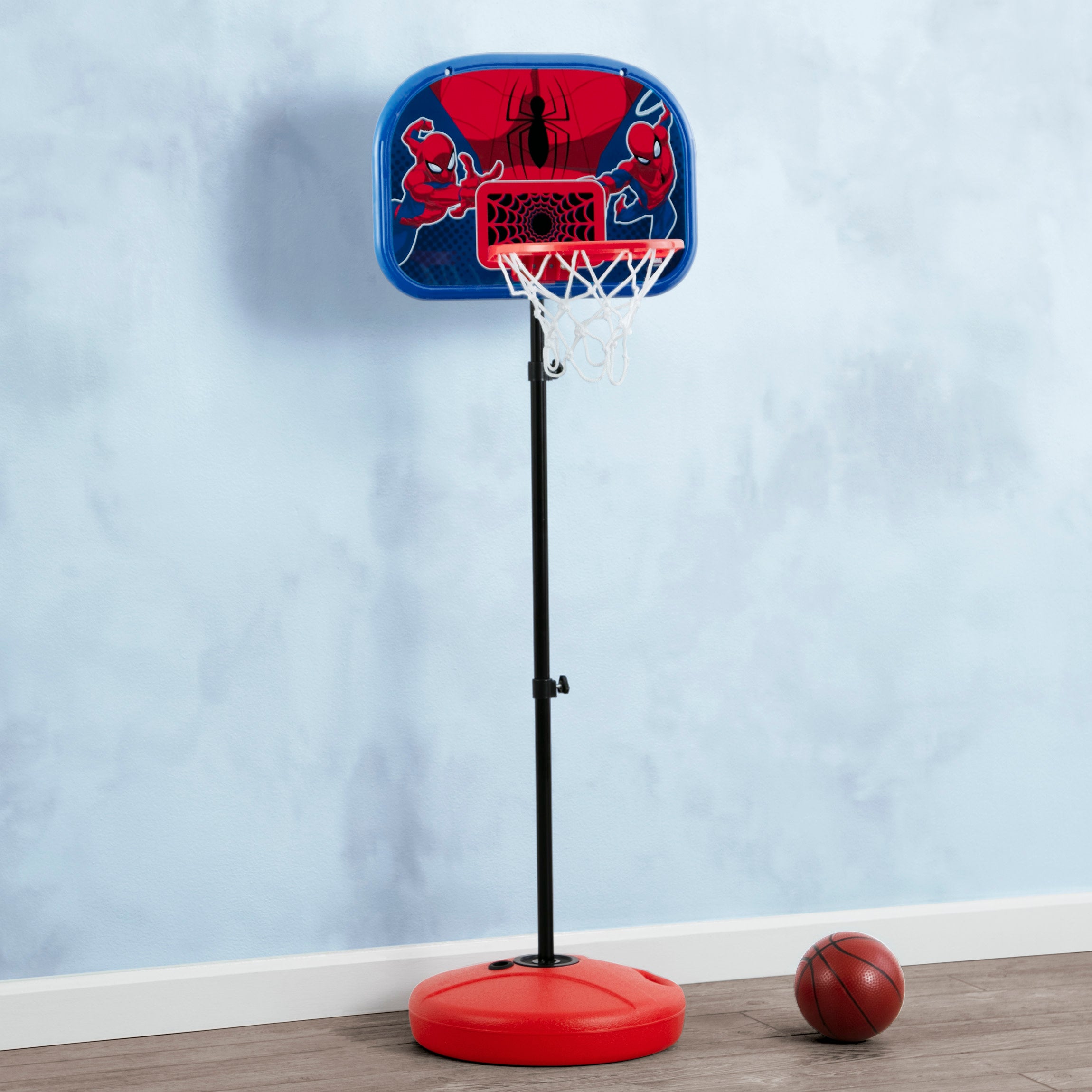 Spider-Man Basketball Hoop Set for Kids - Adjustable Height Indoor/Outdoor Toy for Boys & Girls - Perfect for Birthday Gifts & Backyard Play
