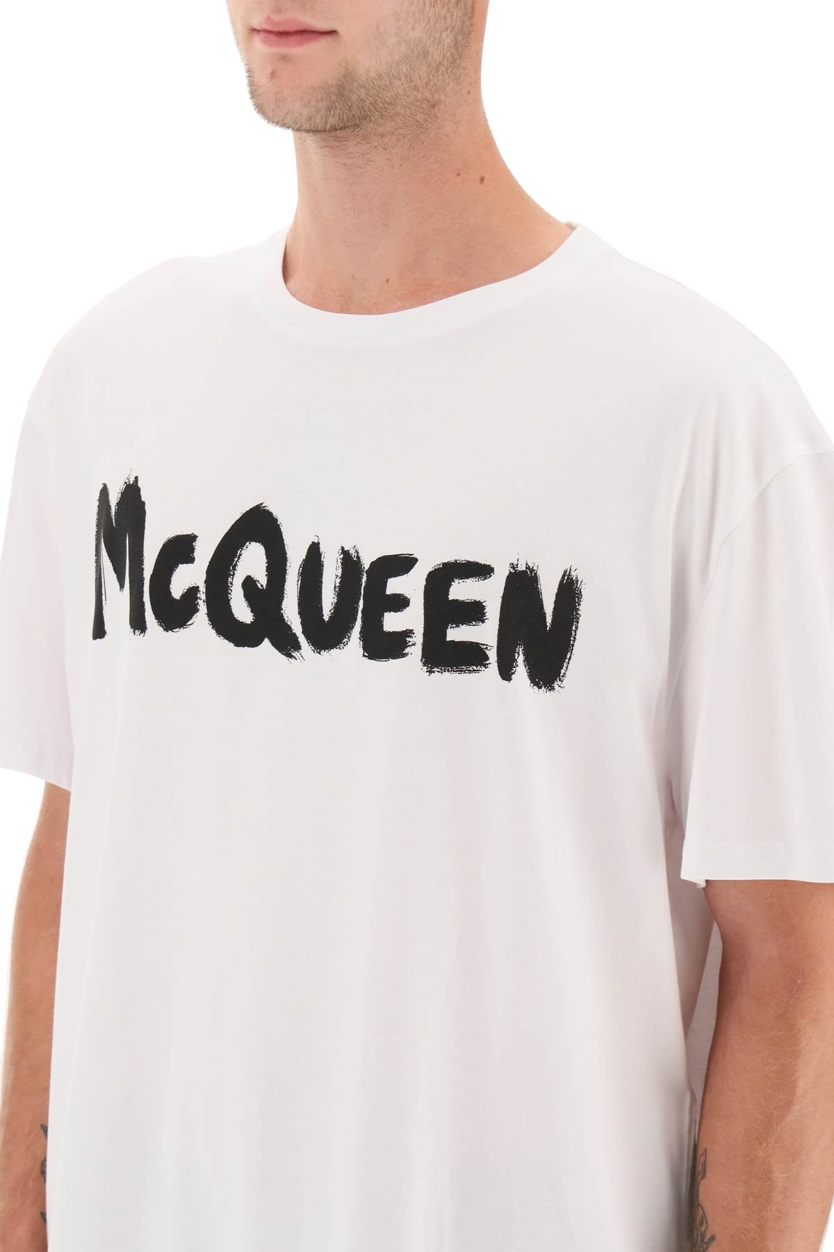 Alexander McQueen Graffiti T-Shirt - Stylish Graphic Tee for Men & Women - Perfect for Casual Wear, Street Fashion & Everyday Outfits