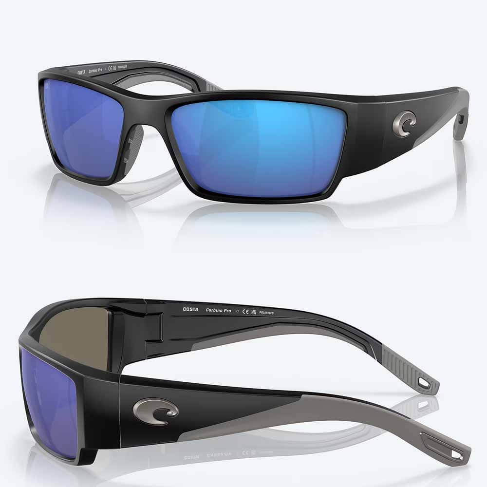 MATTE BLACK/BLUE GLASS