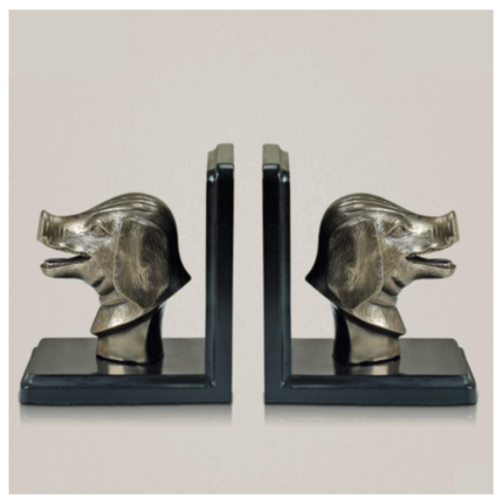 FXJ Zodiac Bookends - Heavy Duty Decorative Book Supports for Books, Movies, CDs & Video Games - Universal Home & Office Organizer (12 Colors) - Perfect for Bookshelves, Desks & Media Storage