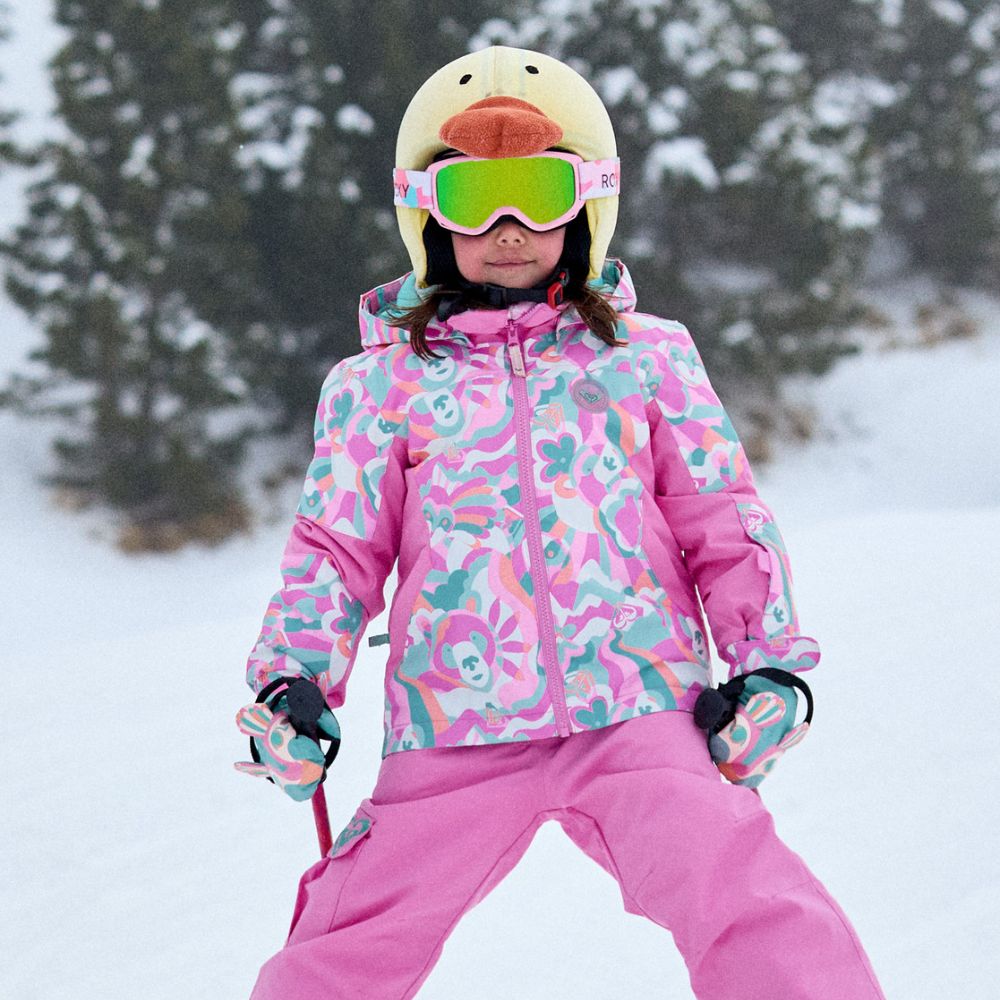 Roxy Girls Ski Jacket and Bib Pants Set for Kids 2-7 Years – Warm Winter Snow Outfit for Skiing & Outdoor Activities
