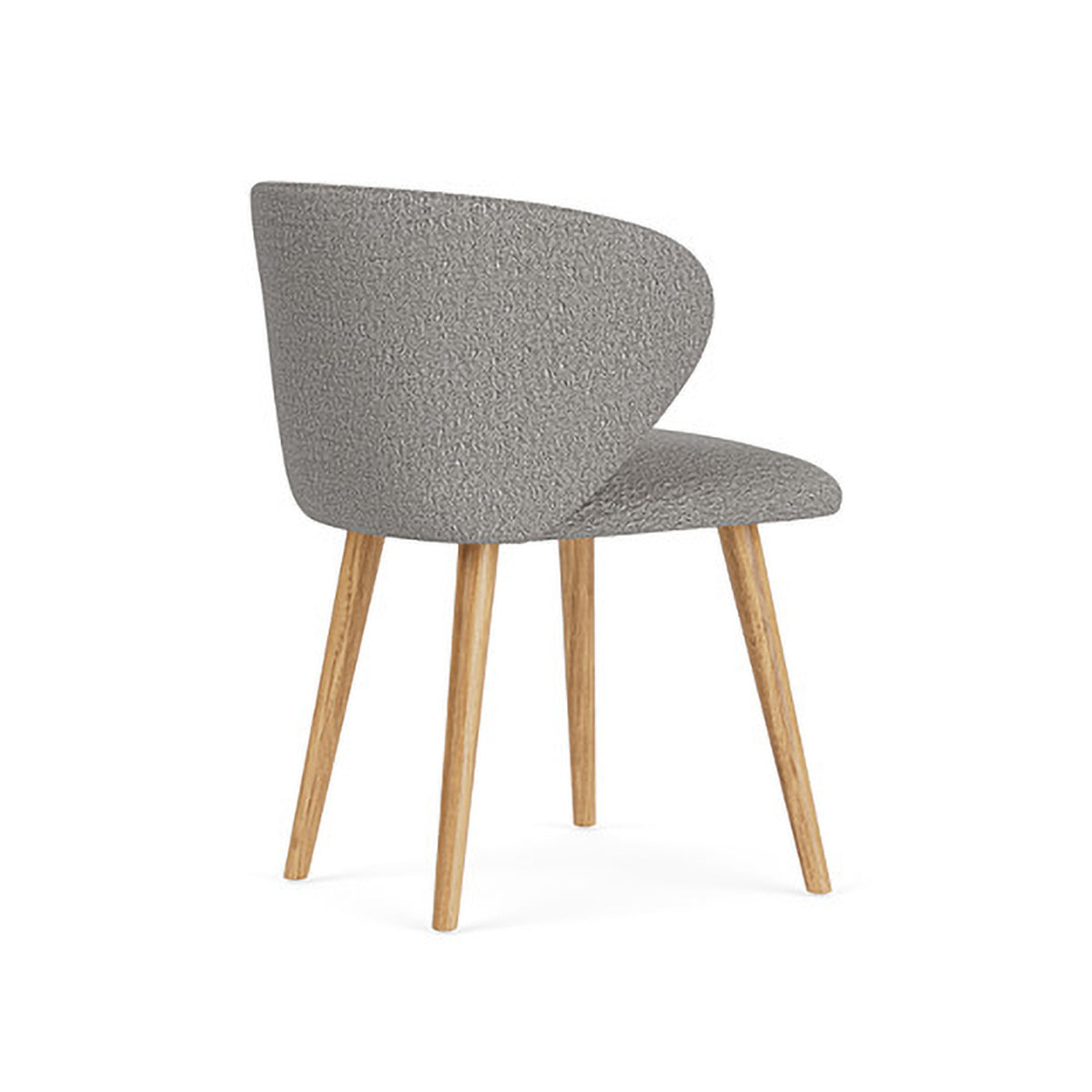 Ellie Boucle Dining Chair - Modern Upholstered Accent Chair for Kitchen, Dining Room, or Office - Soft Textured Fabric & Sturdy Wooden Legs - Perfect for Home Decor & Entertaining