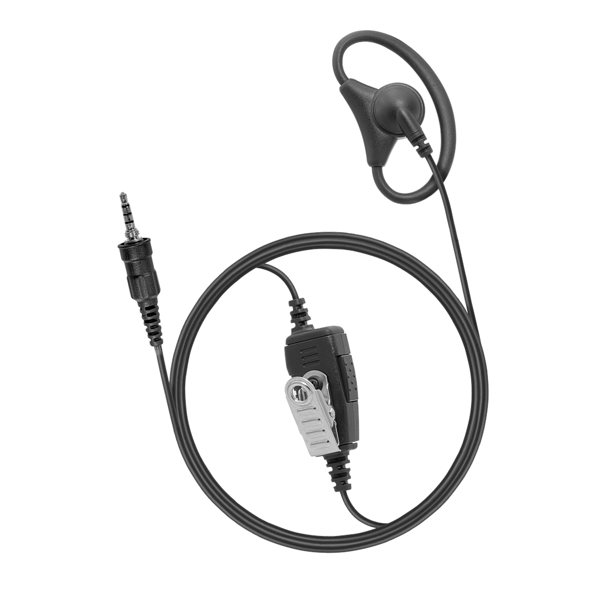 Atlantic Radio DRA1W Y6 1 Wire D Ring Adjustable Earpiece - Secure & Comfortable Headset for Security, Retail & Customer Service Professionals