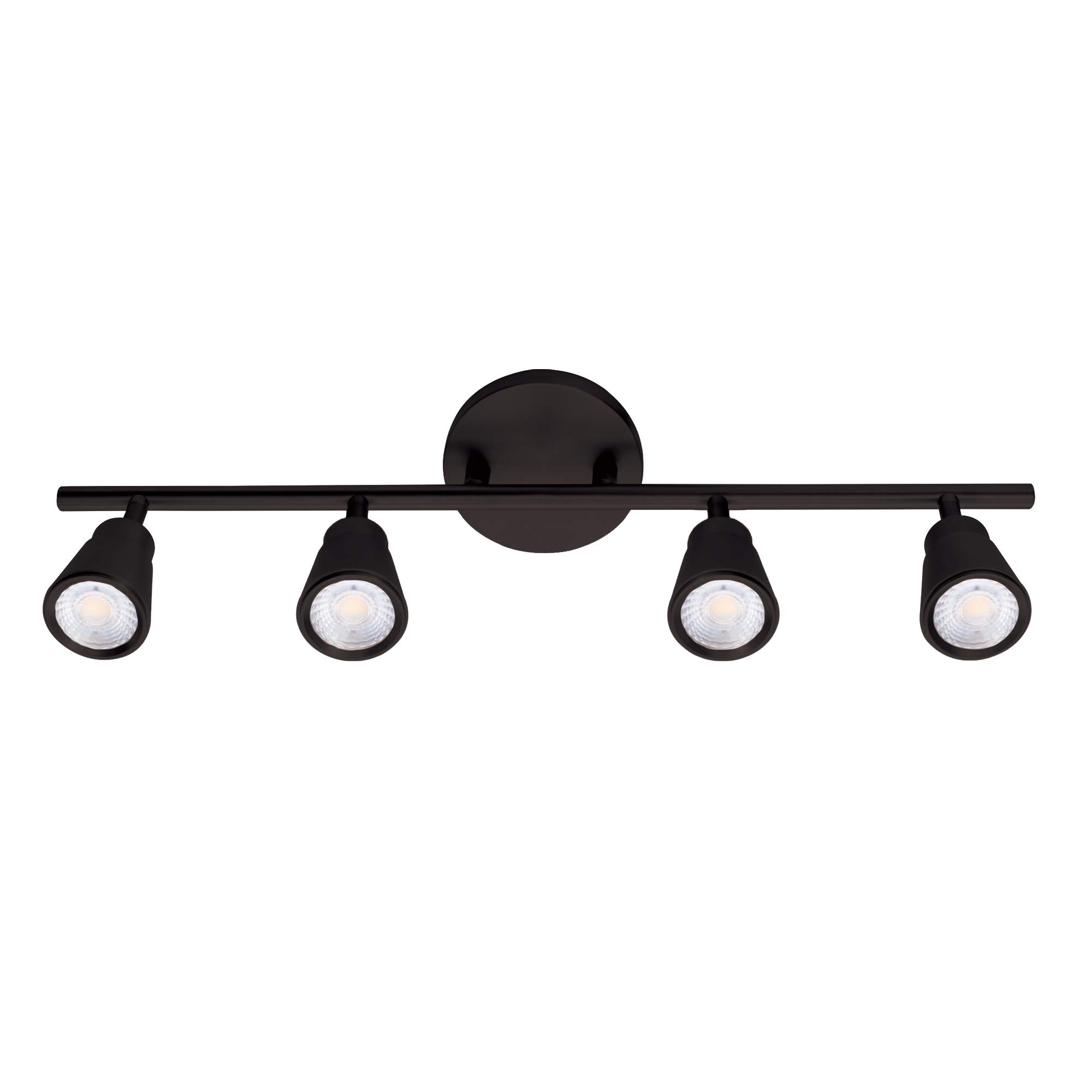 WAC Lighting Solo 4-Light LED Track Lighting Fixture - Energy Star Certified, 3000K Warm White, Black Finish - Perfect for Kitchens, Living Rooms & Retail Spaces