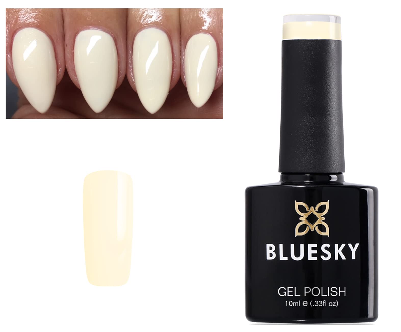 Bluesky Gel Nail Polish IVORY Wild Mushroom - 10ml UV LED Soak Off Nail Polish in Ivory Color (QXG729) - Long Lasting, Chip Resistant - Perfect for Salon, Home Manicures & Special Occasions