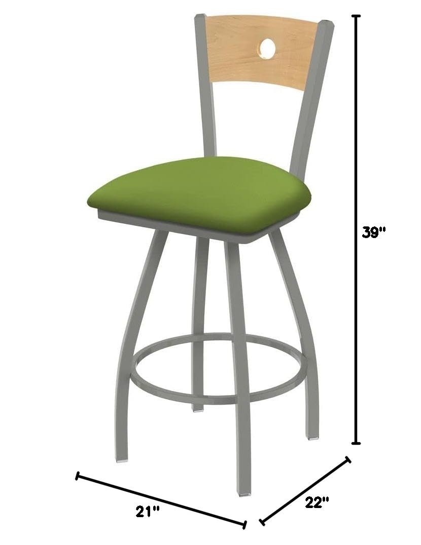Holland Bar Stool Co. XL 830 Voltaire Swivel Bar Stool in Canter Kiwi Green - Modern Kitchen Island & Home Bar Seating for Dining & Entertaining