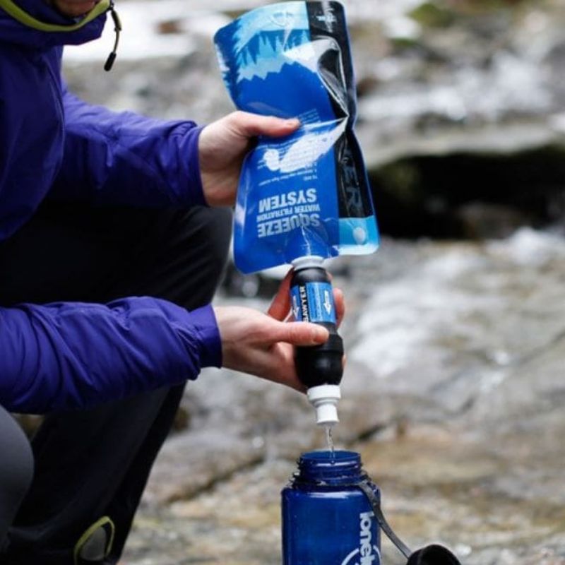 Sawyer Squeeze Water Filtration System - Portable Water Filter for Hiking, Camping & Emergency Preparedness - Removes 99.9999% of Bacteria & Protozoa - Lightweight Backpacking Water Purifier
