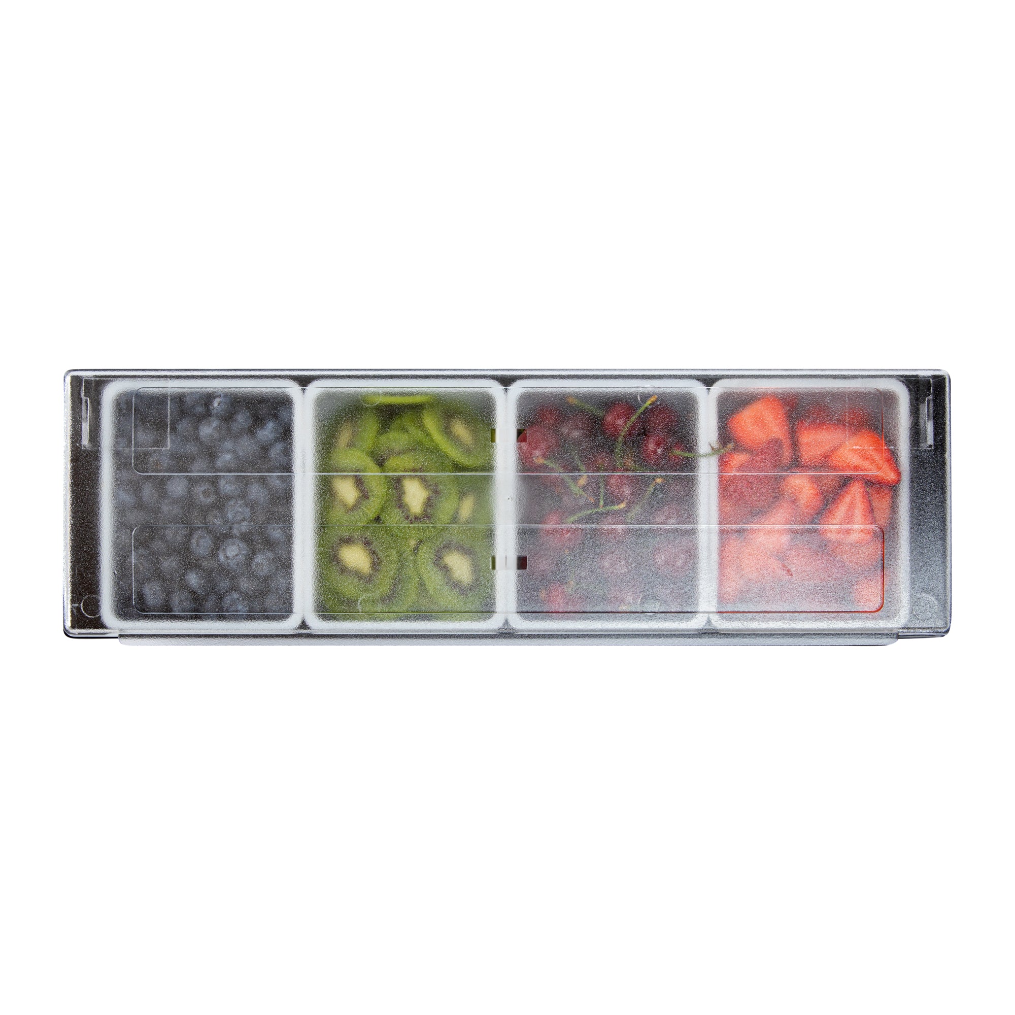 Black Plastic Condiment Caddy with 4 Compartments - 19.5