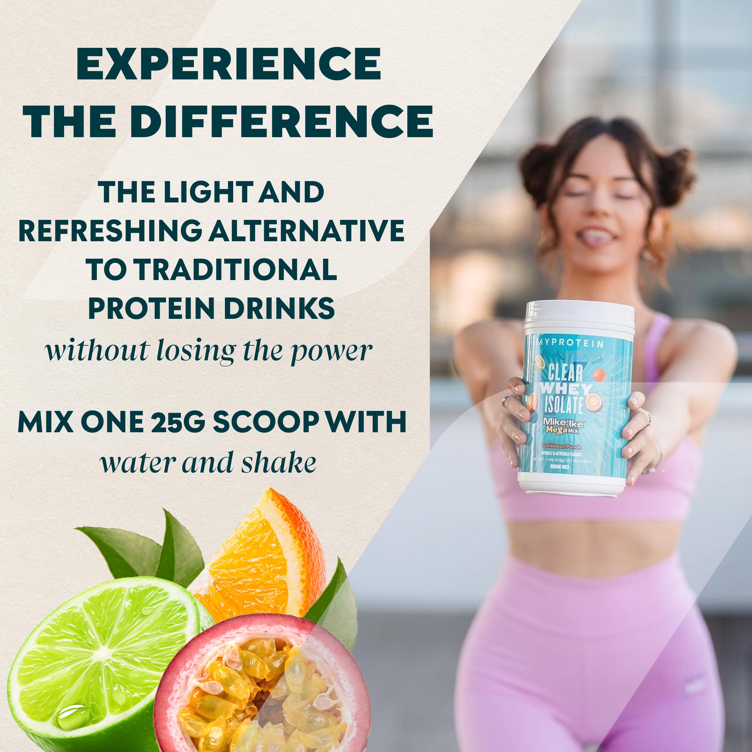 Myprotein Clear Whey Isolate Protein Powder - 1.1 Lb (20 Servings) Fruity Mike and IKE Caribbean Punch Flavor | 20g Protein per Serving for Muscle Recovery & Performance | Ideal for Post-Workout, Gym & Active Lifestyle