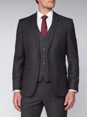 Vintage Rogue Core Plain Charcoal Waistcoat for Men - Classic Formal Vest for Weddings, Business Attire & Cosplay Costumes