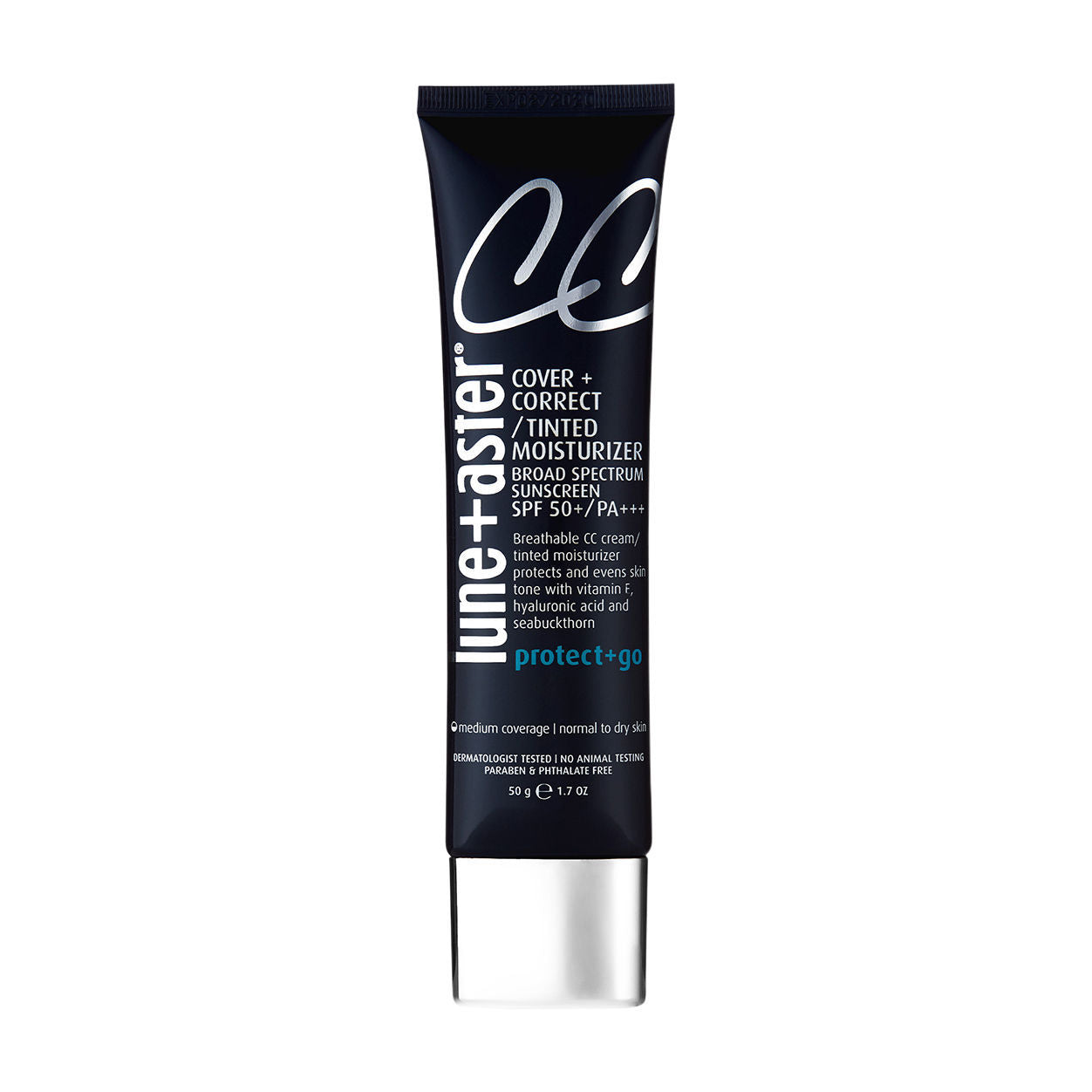 CC Cream with Broad Spectrum SPF 50 - Lightweight Face Makeup & Sun Protection for Daily Wear, Travel & Outdoor Activities
