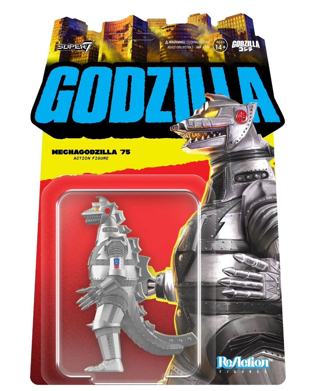 Mechagodzilla 1975 Toho Super7 ReAction Figure - Vintage Japanese Kaiju Collectible Toy for Display & Play - Perfect for Anime Fans, Movie Collectors & Nostalgic Gift Giving
