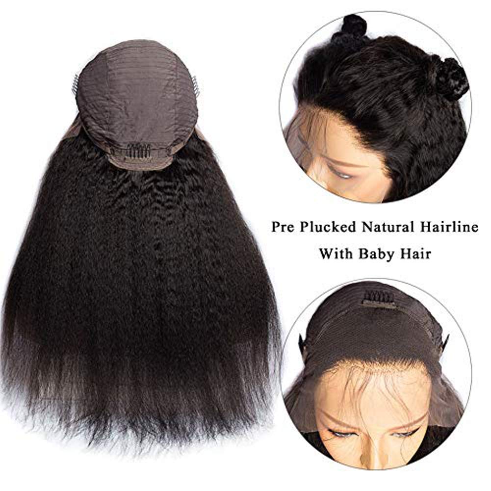 360 Kinky Straight Human Hair Wig 12