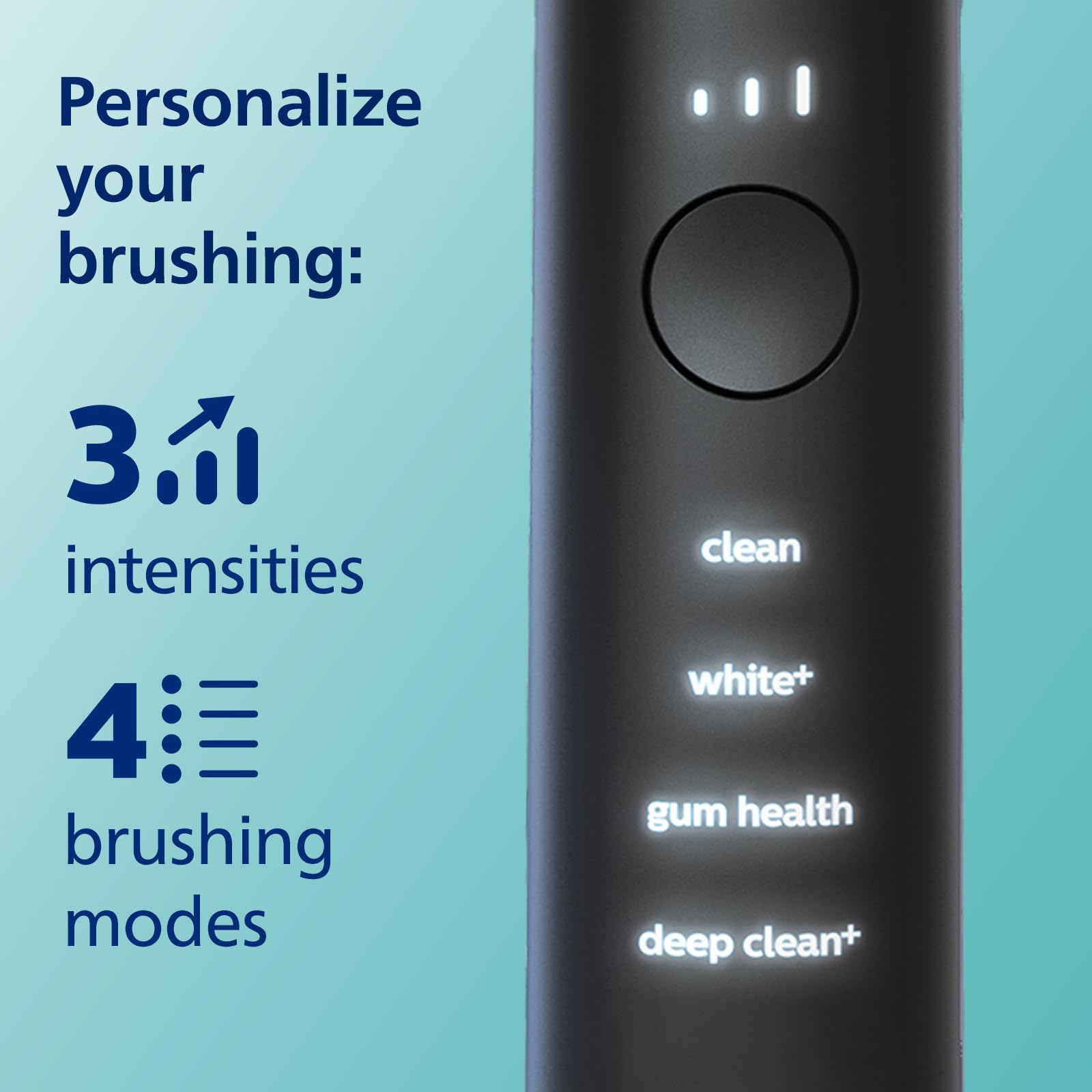 Philips Sonicare DiamondClean Smart 9300 Electric Toothbrush - Sonic Toothbrush with Bluetooth App, Pressure Sensor & Brush Head Detection, 4 Modes & 3 Intensity Levels, Black (HX9903/15) - Perfect for Travel, Home & Professional Dental Care