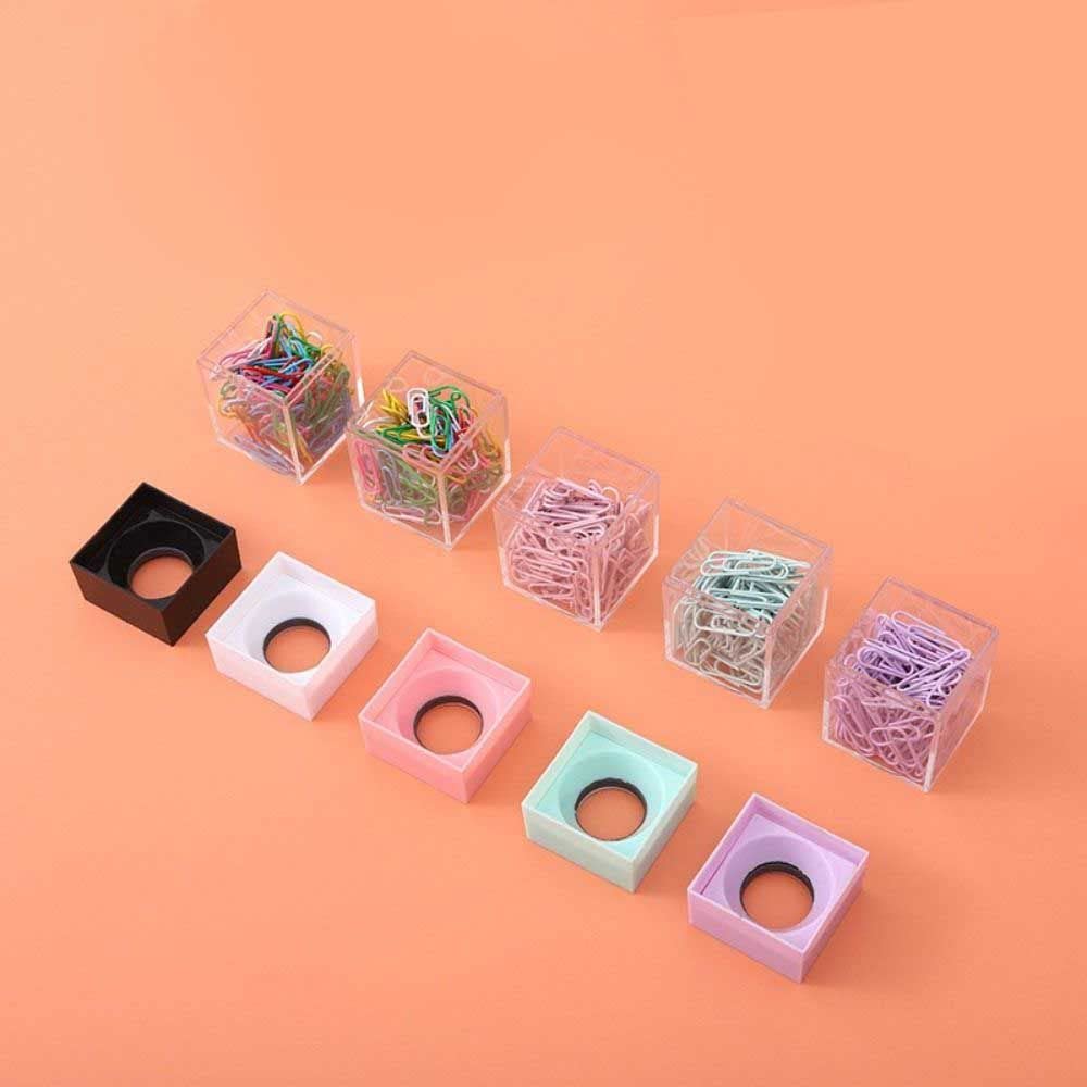 Magnetic Paper Clip Holder - Office Desk Organizer & Dispenser for Paper Clips - Black - Perfect for Office, Home, School & Workspace Organization
