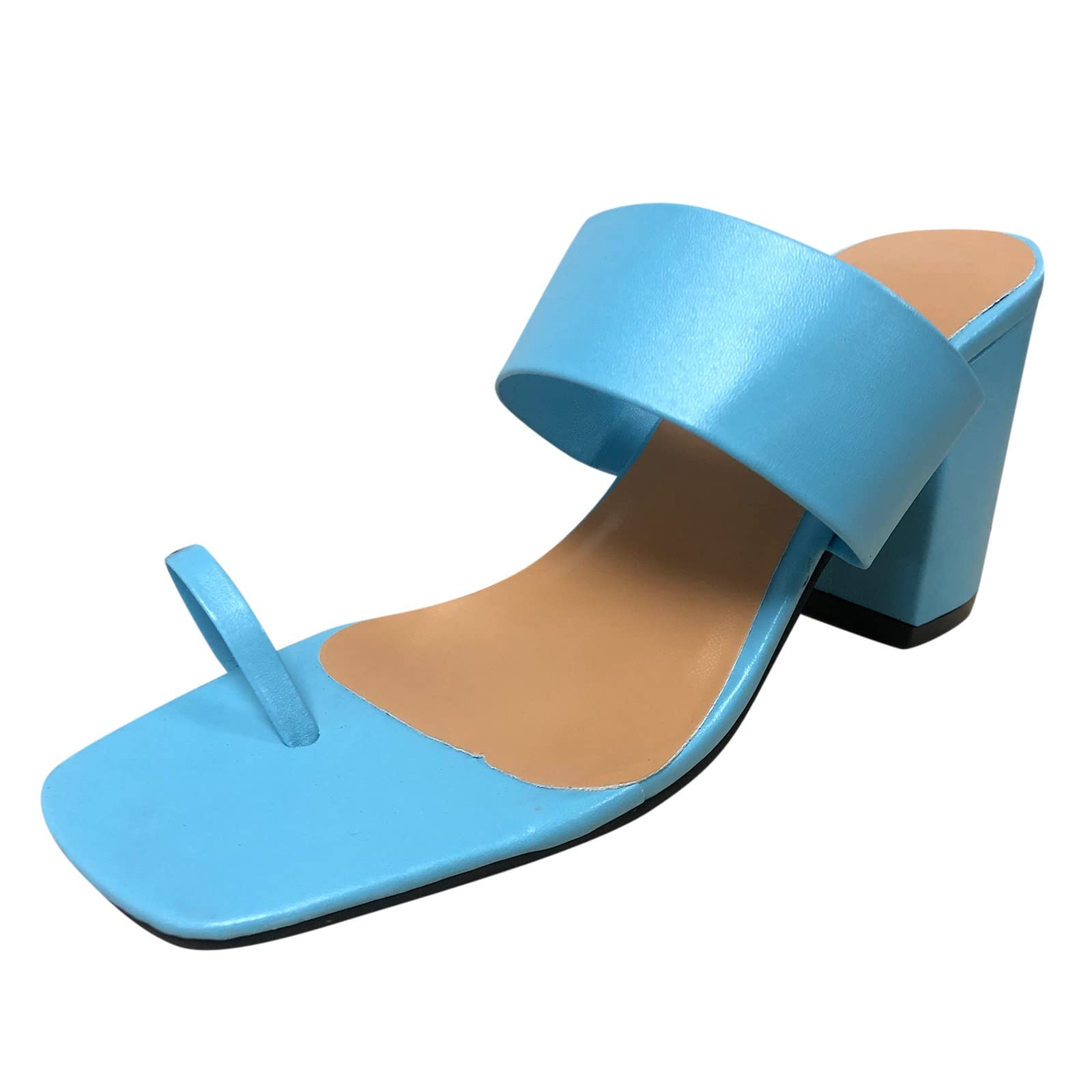 Women's High Heel Sandals - Summer Fashion Thick Block Heel Open Toe Solid Color Large Size Sexy Hiking Sandals | Waterproof & Comfortable for Outdoor, Beach, Party & Casual Wear