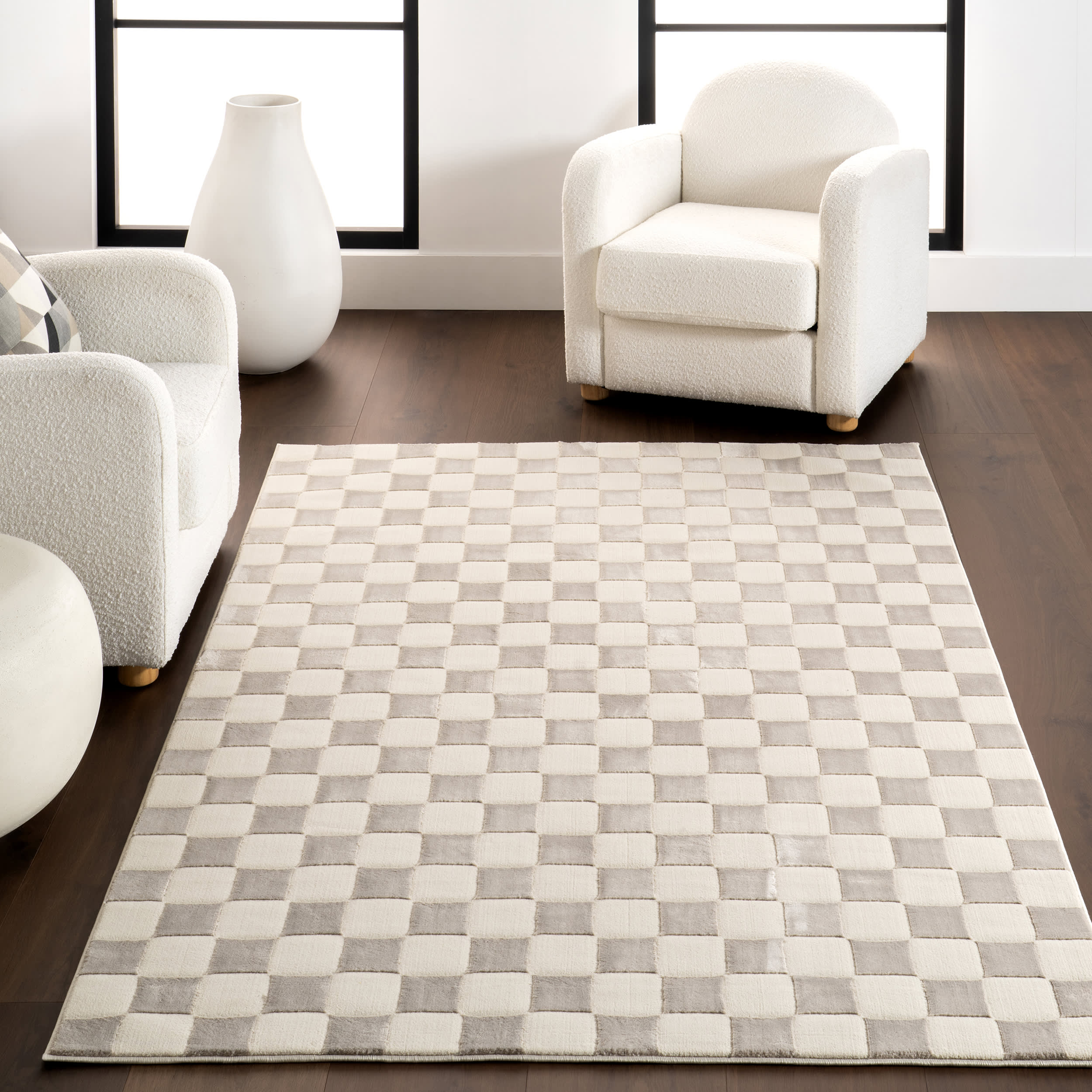 Soft Cape May Plush Textured Washable Area Rug in Cream - Perfect for Living Room, Bedroom & Nursery Decor