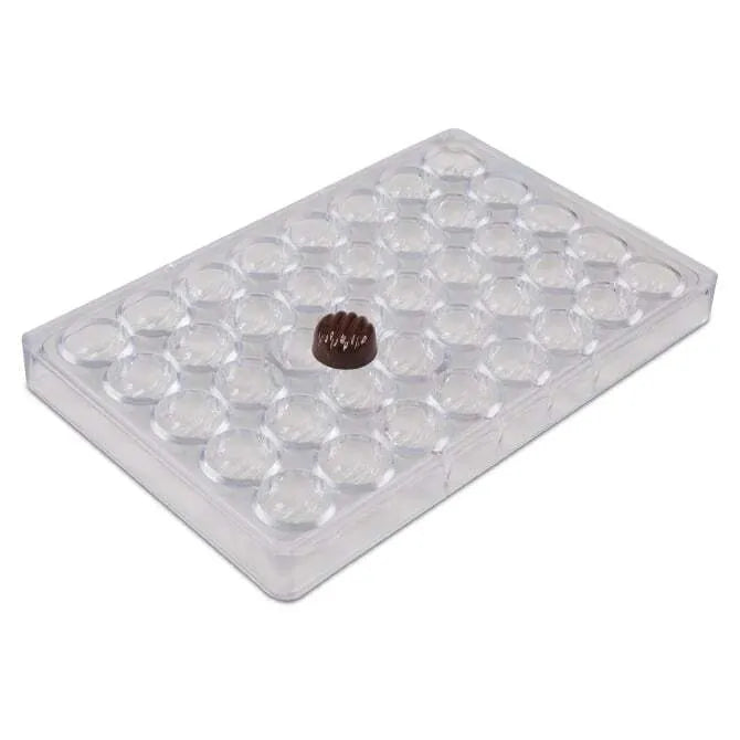Premium Ridged Dome Chocolate Mold - 40 Cavity Silicone Baking Mold for Homemade Chocolates, Candies & Desserts - Perfect for Valentine's Day, Christmas Gifts & Party Treats