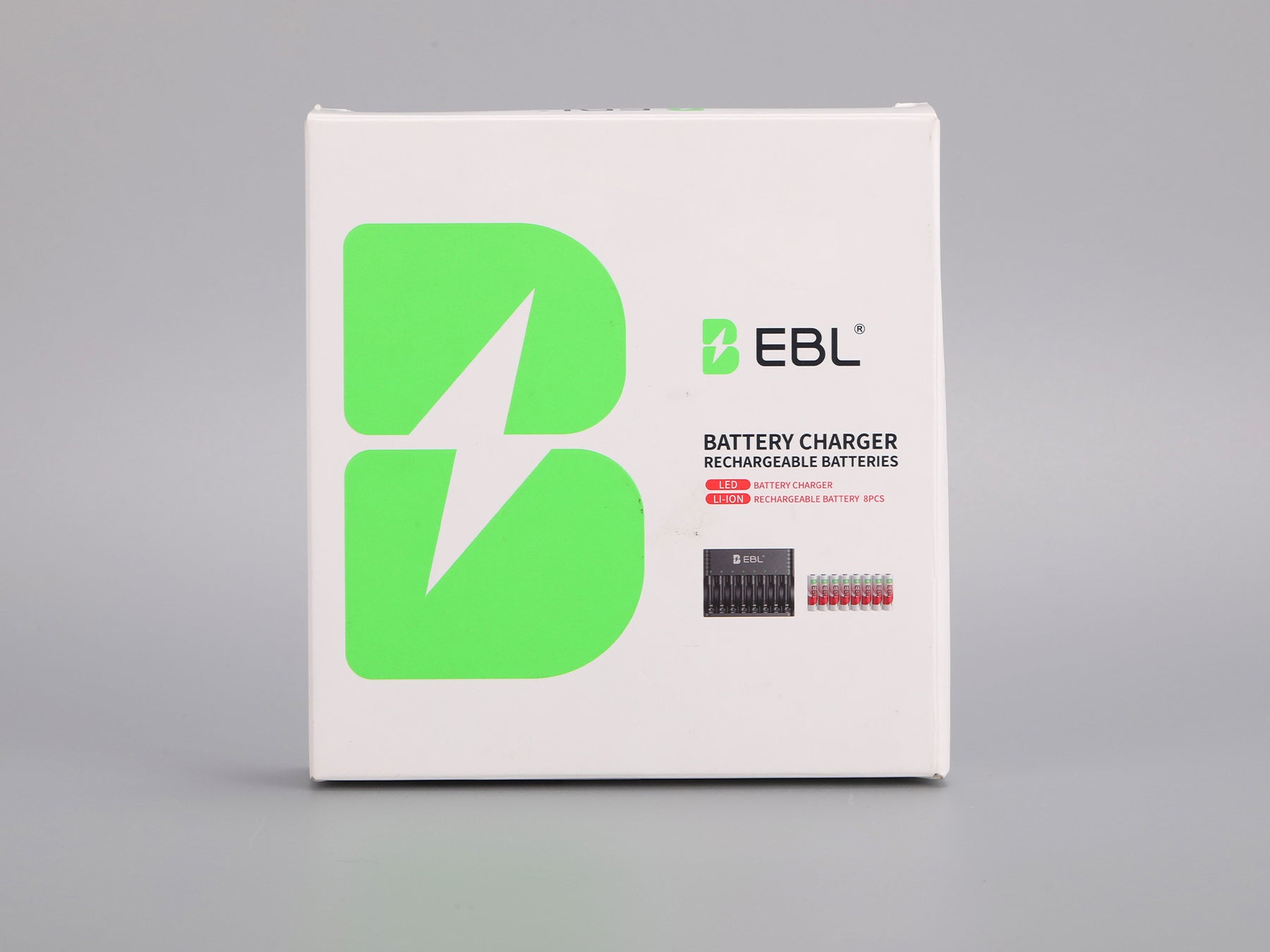 EBL Rechargeable Lithium AA Batteries 8-Pack with Universal USB Battery Charger - High Capacity 3000mWh for Digital Cameras, Flashlights, Toys & More