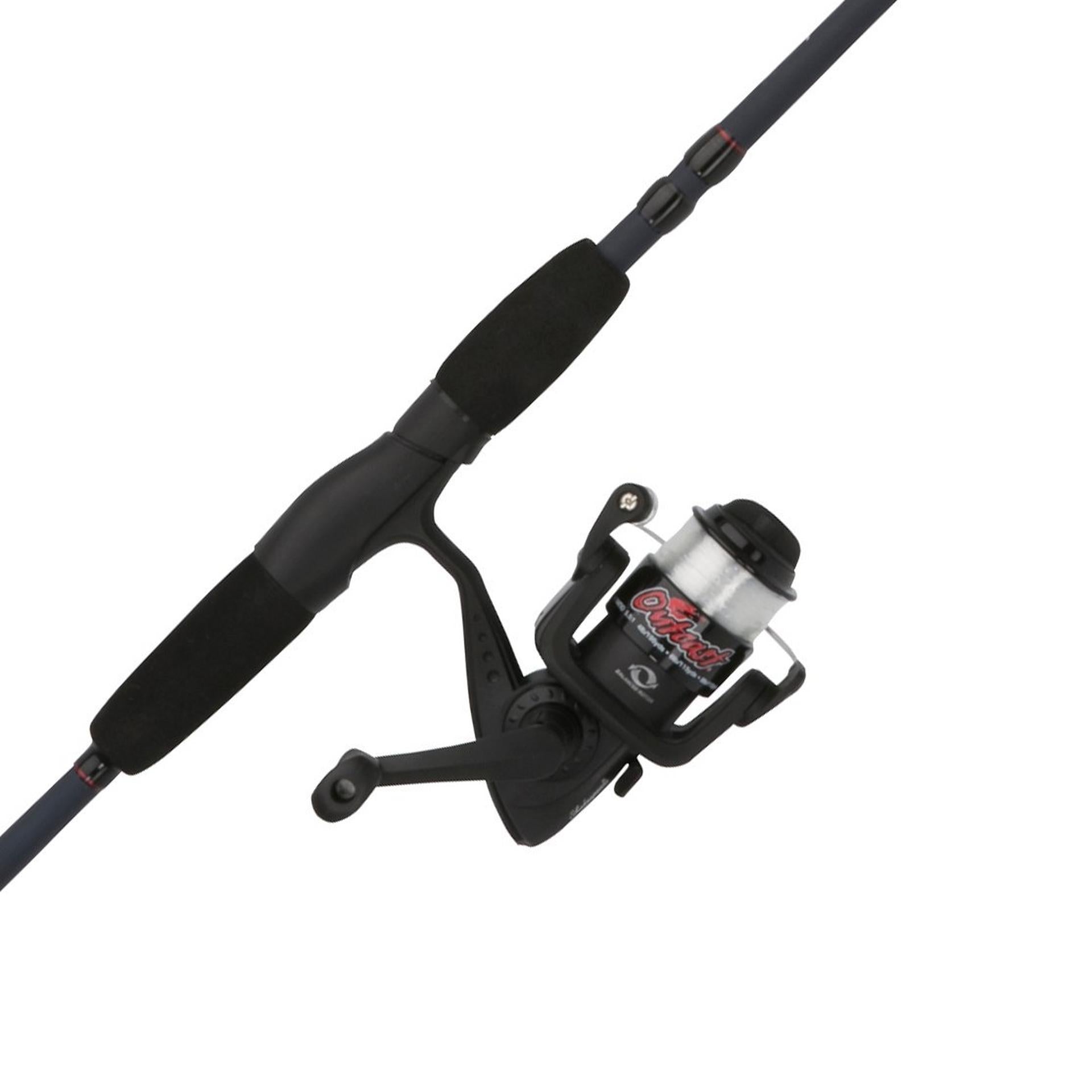 Outcast® Spinning Fishing Rod and Reel Combo - Lightweight Graphite Freshwater/Saltwater Fishing Gear for Bass, Trout, Salmon - Perfect for Shore Fishing, Boat Angling & Outdoor Adventures