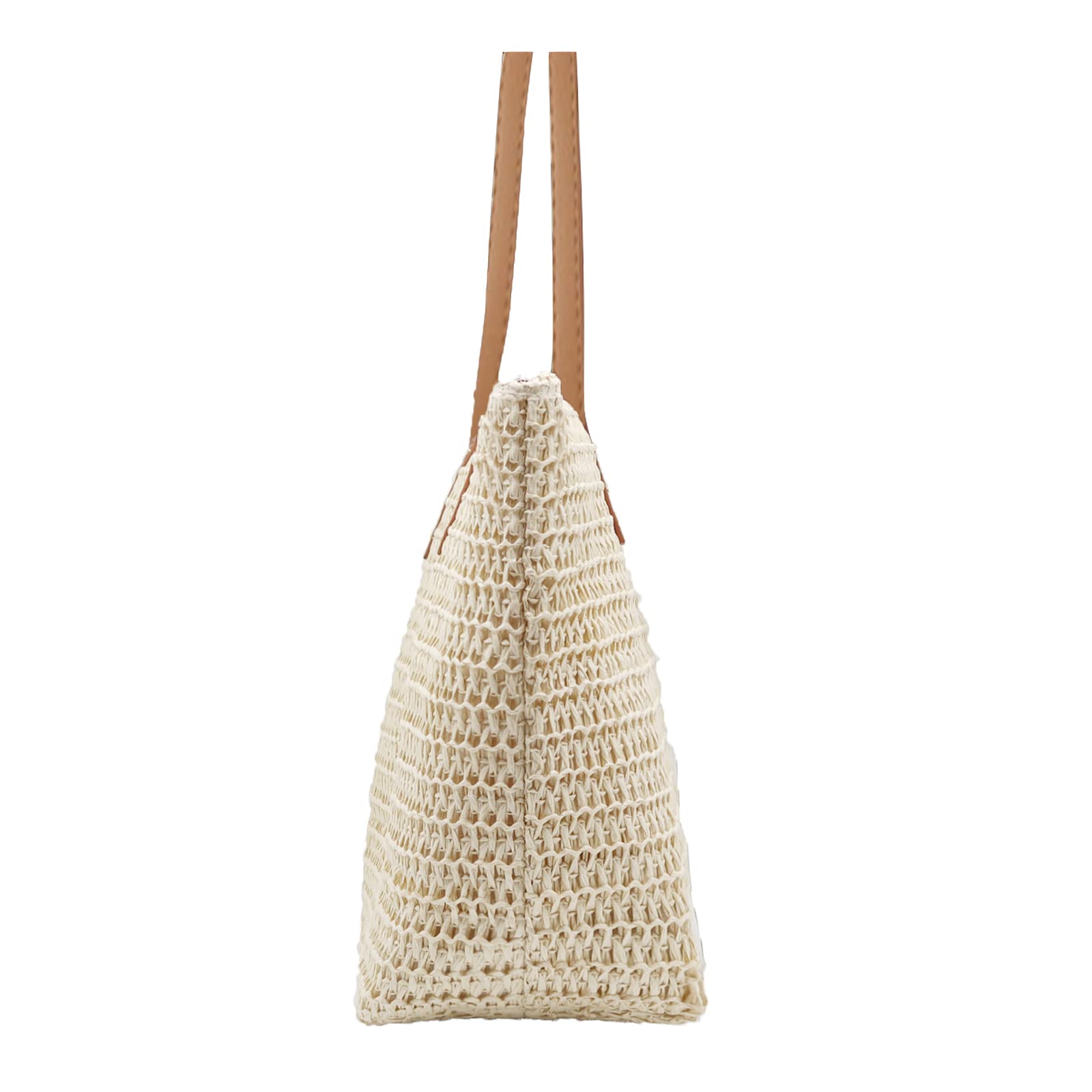 Stylish Woven Straw Beach Tote Bag for Women - Large Summer Vacation Shoulder Handbag | Perfect for Beach Trips, Poolside Lounging & Tropical Getaways