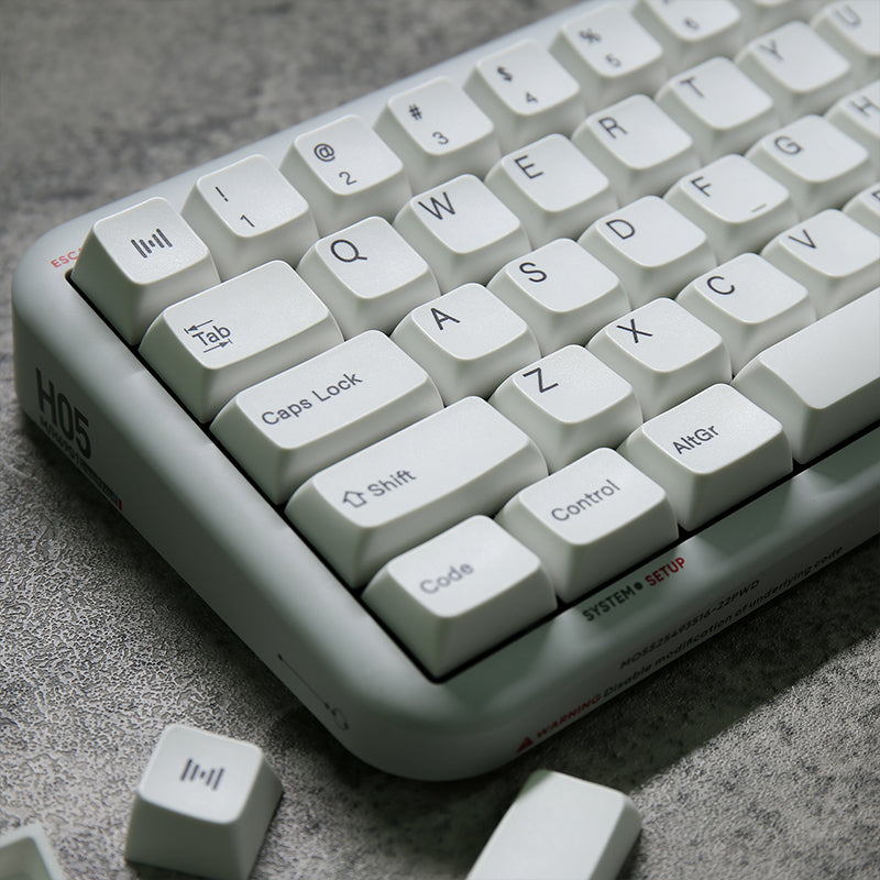 ACGAM Minimalist White Dye-Sublimated PBT MDA Profile Keycap Set - 126 Keys for Mechanical Keyboards | Perfect for Typing, Gaming & Office Work