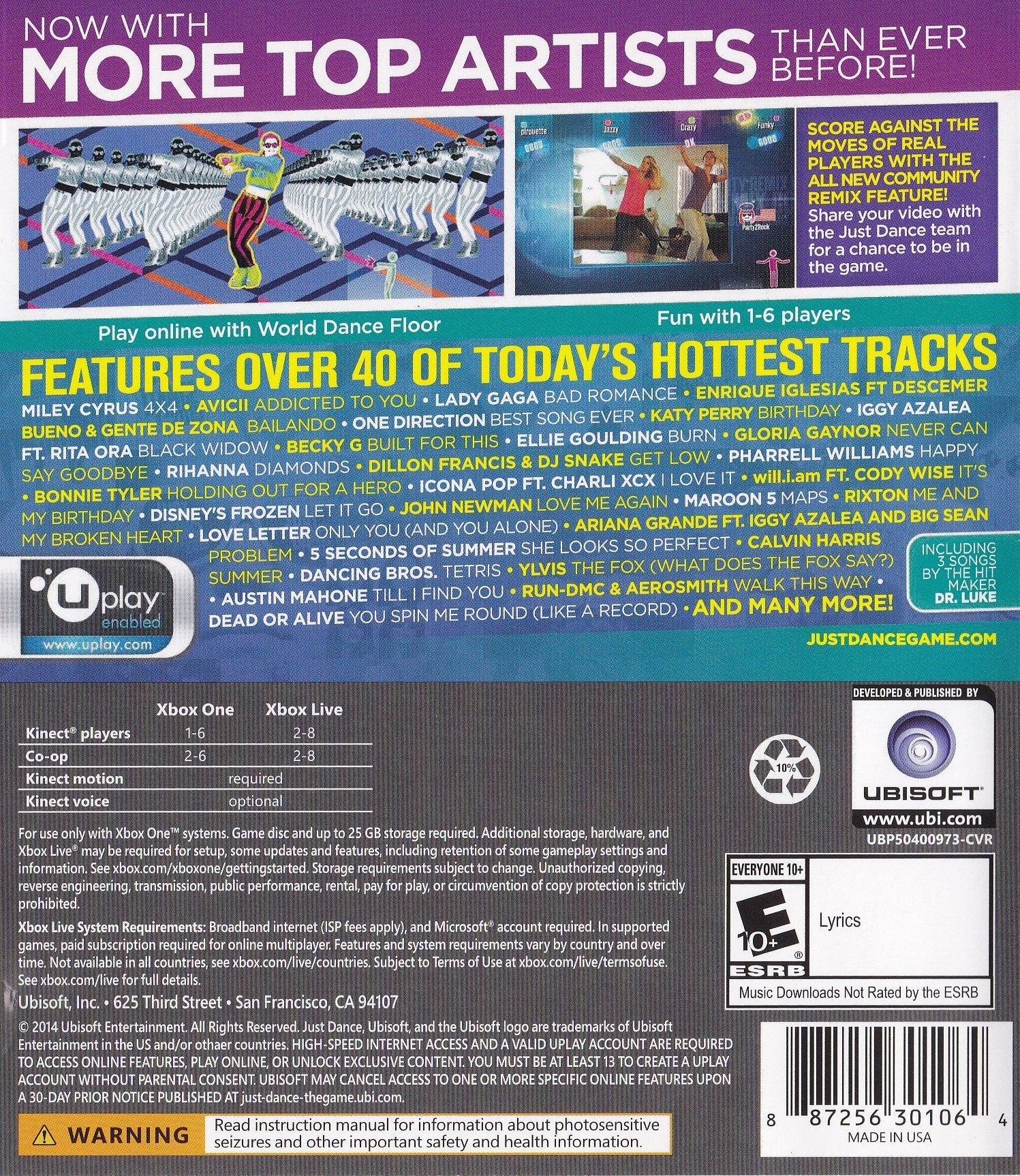 Used Just Dance 2015 for Xbox One - Fun Dance Game for Parties & Family Entertainment | Pre-Owned Xbox One Video Game