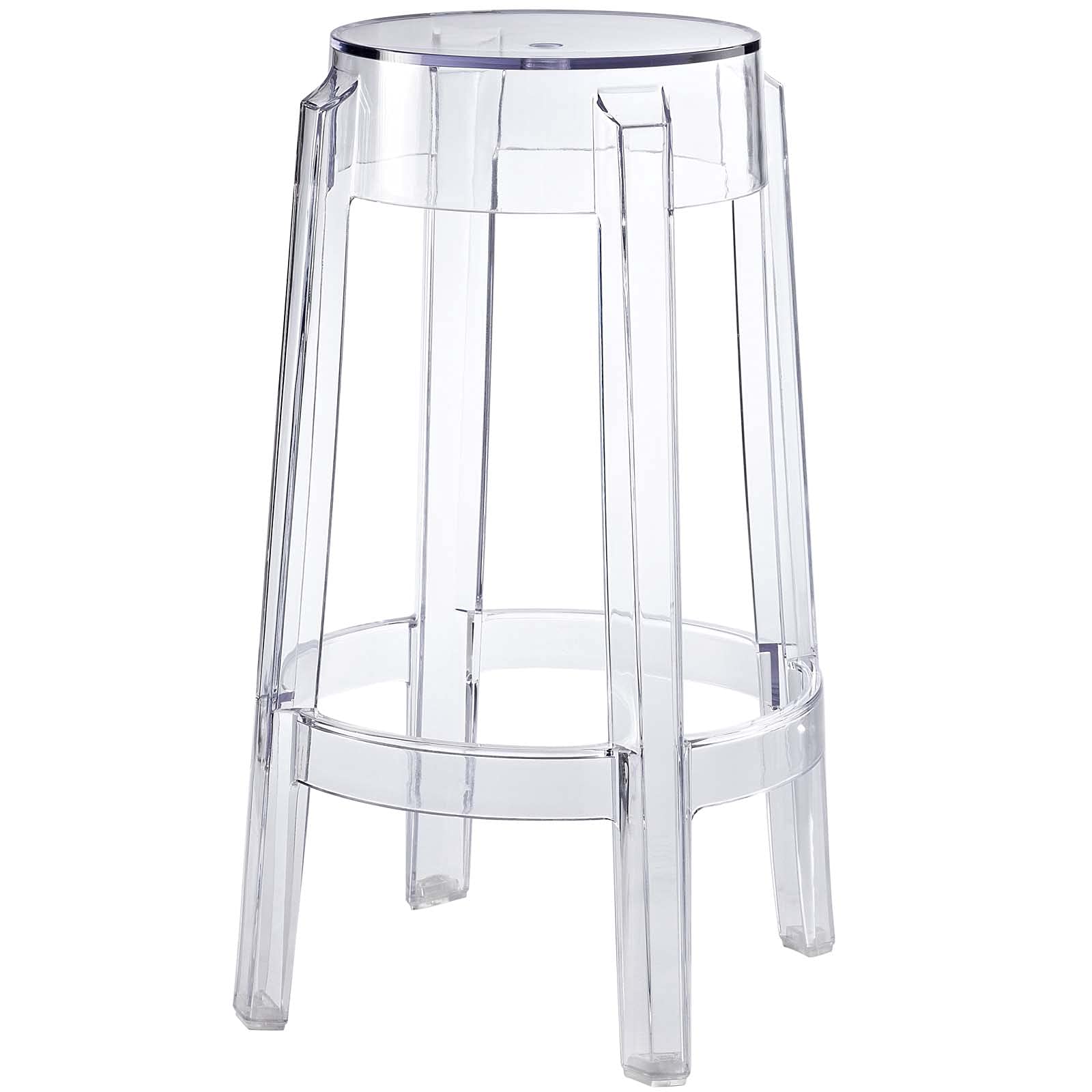 Modway Casper Modern Acrylic Counter Bar Stool - Clear Transparent Design, Fully Assembled - Perfect for Kitchen Islands, Breakfast Bars & Contemporary Dining Spaces