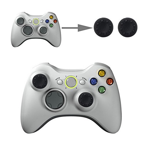 Wortek Silicone Controller Caps for Sony PS5, PS4, PS4 Pro, PS3, PS2, Xbox One, Xbox Series X, Xbox 360, Nintendo Switch, Wii U - Black - Protective Grip Covers for Enhanced Gaming Comfort and Durability