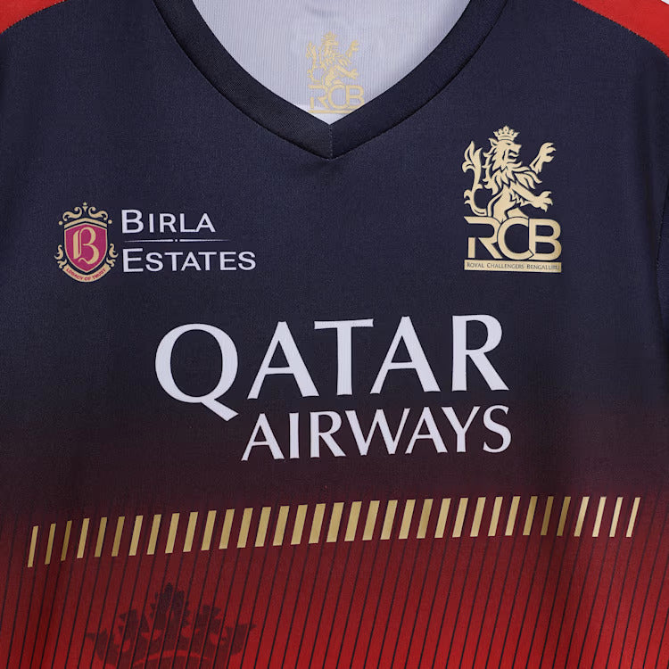 Royal Challengers Bangalore (RCB) 2025 Official Youth Replica Cricket Jersey - Perfect for IPL Matches, Fan Events & Cricket Enthusiasts