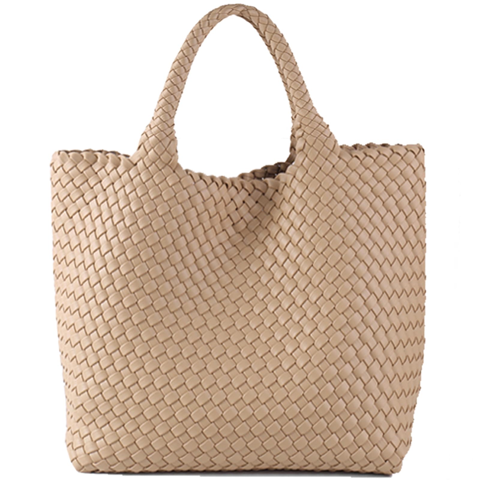 JINMANXUE Women's Fashion Woven Tote Bag - Large Capacity Stylish Shopper Bag for Travel, Work & Daily Use - Durable Shoulder Handbag Purse for Women