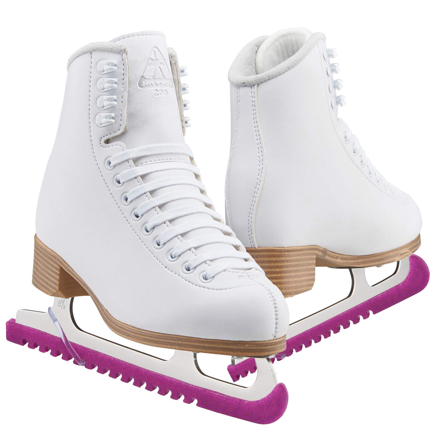 Jackson Classic 200 Women's Figure Skates - Size 7 Medium Width Ice Skating Shoes for Girls & Women with Centipede Skate Guard - Perfect for Recreational Skating & Ice Rink Practice