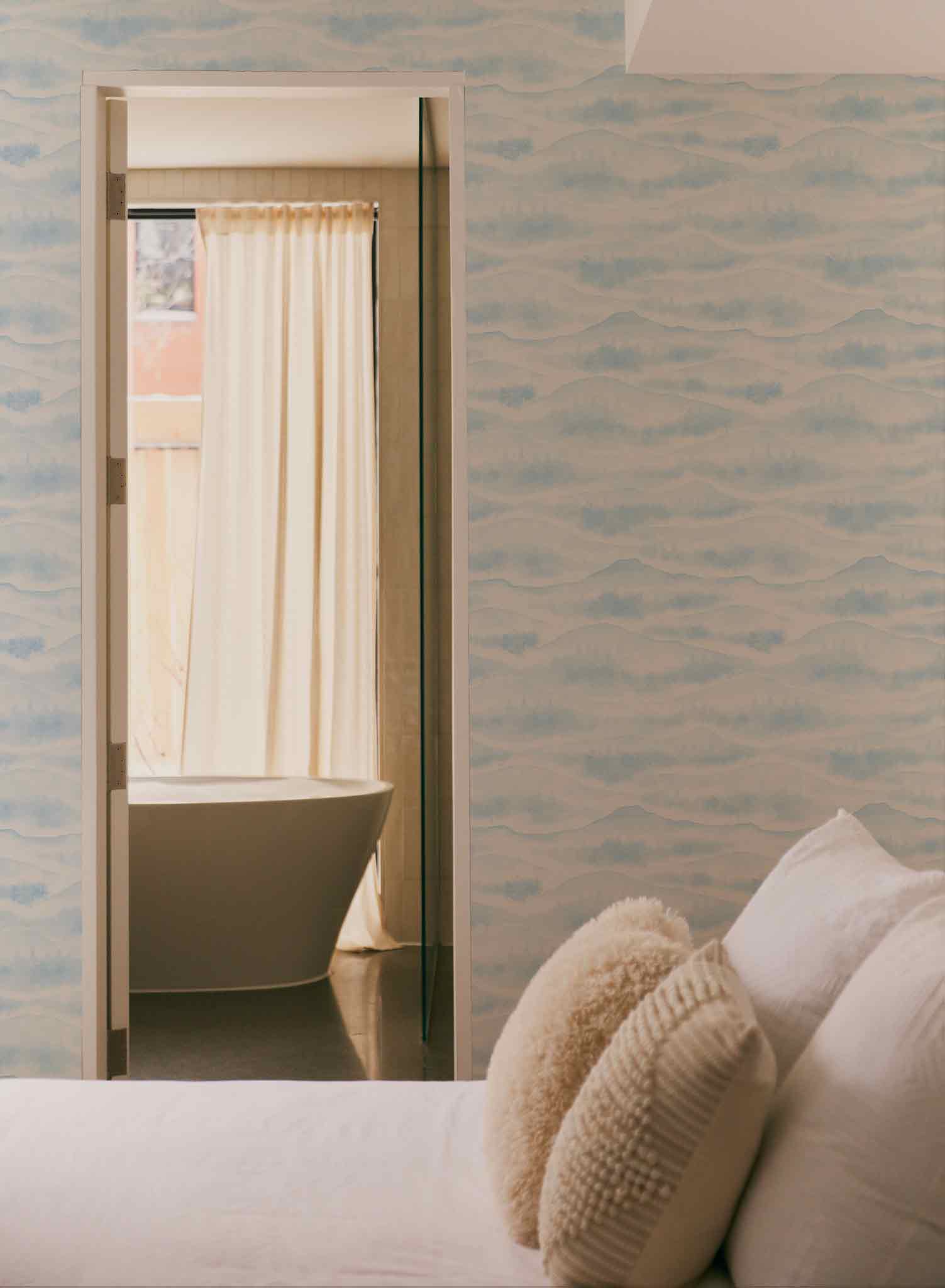 Hillside Lullaby Wallpaper - Nature Inspired Floral Wall Mural for Nursery, Bedroom & Living Room Decor