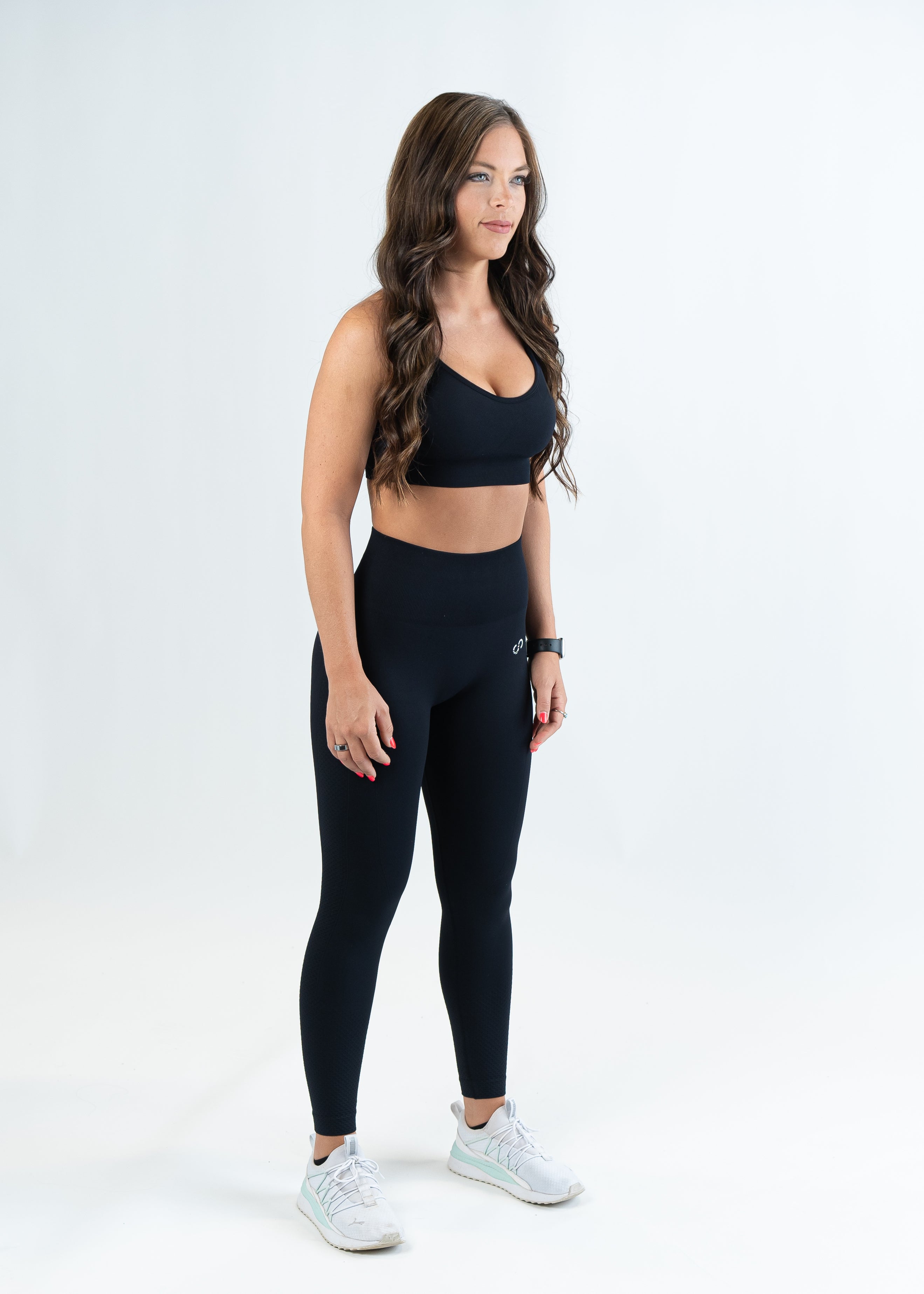 High-Waisted Contour Seamless Leggings for Women - Black | Yoga, Workout, Running & Everyday Wear