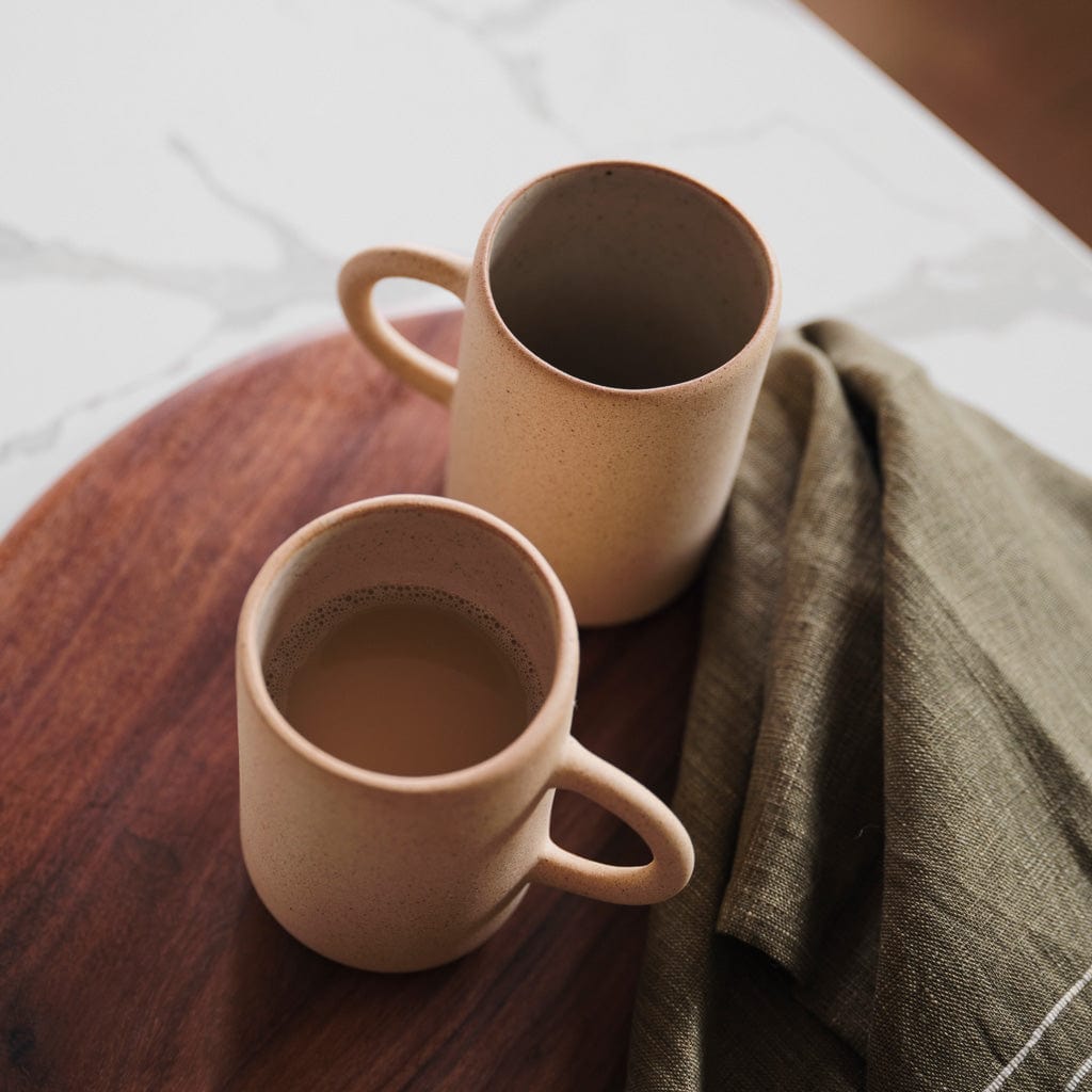 Lucero Ceramic Coffee Mugs Set of 2 - 12oz Handcrafted Stoneware Cups for Hot & Cold Drinks - Perfect for Home, Office or Gift Giving