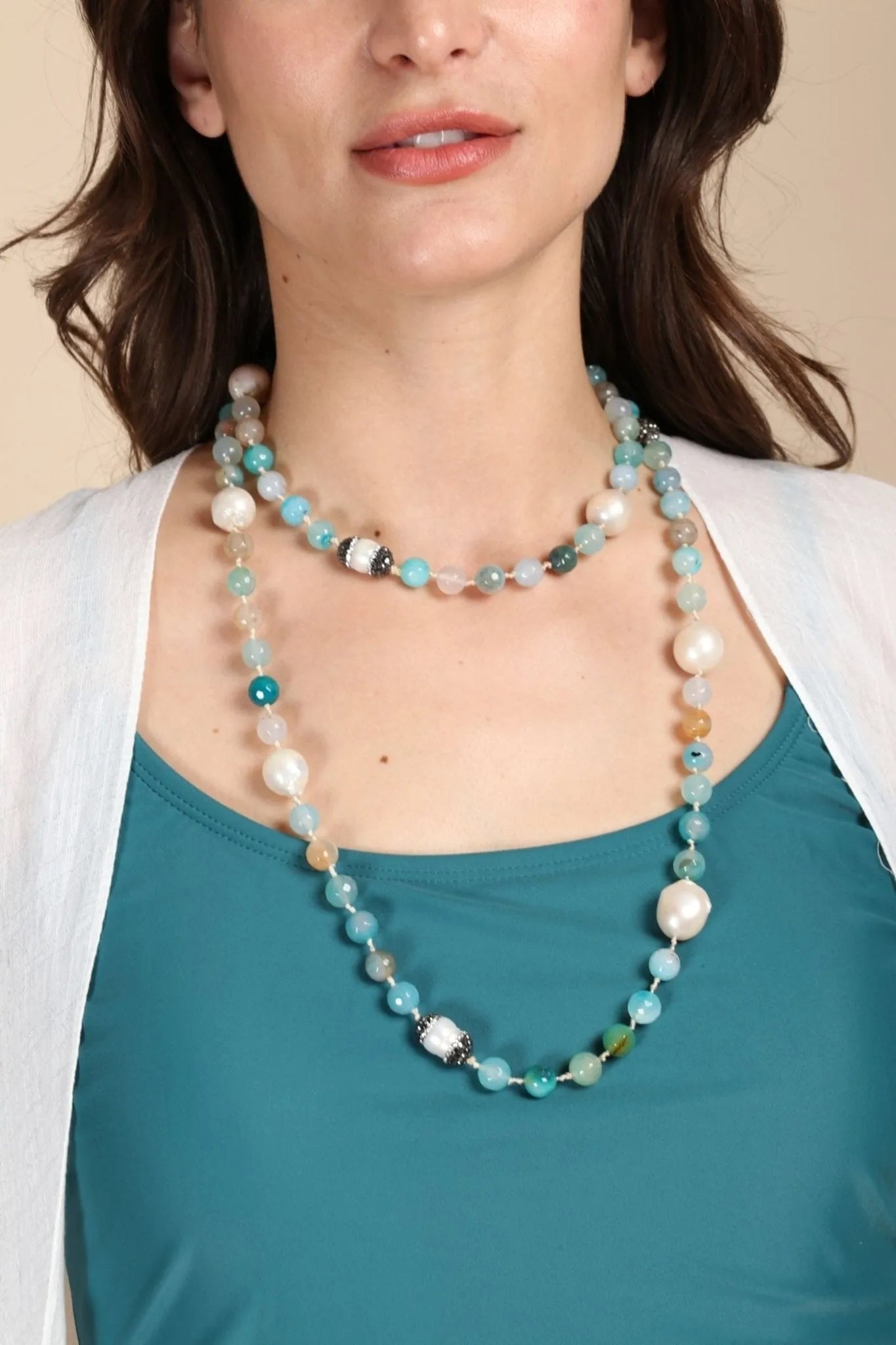Exquisite Tahitian Pearl Beaded Long Necklace - Elegant Black Pearl Jewelry for Women - Perfect for Weddings, Parties & Special Occasions